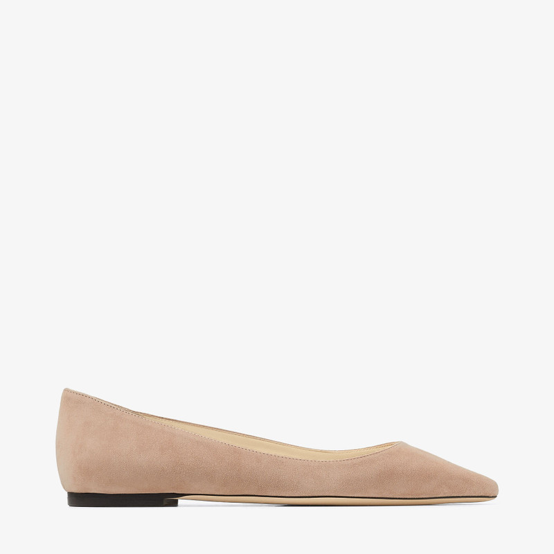Romy Flat Ballet-Pink Suede Pointed Flats - 1