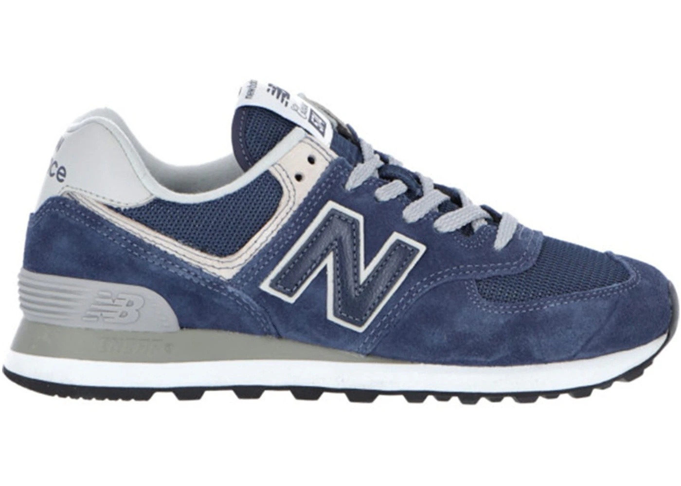 New Balance 574 Navy Grey White (Women's) - 1