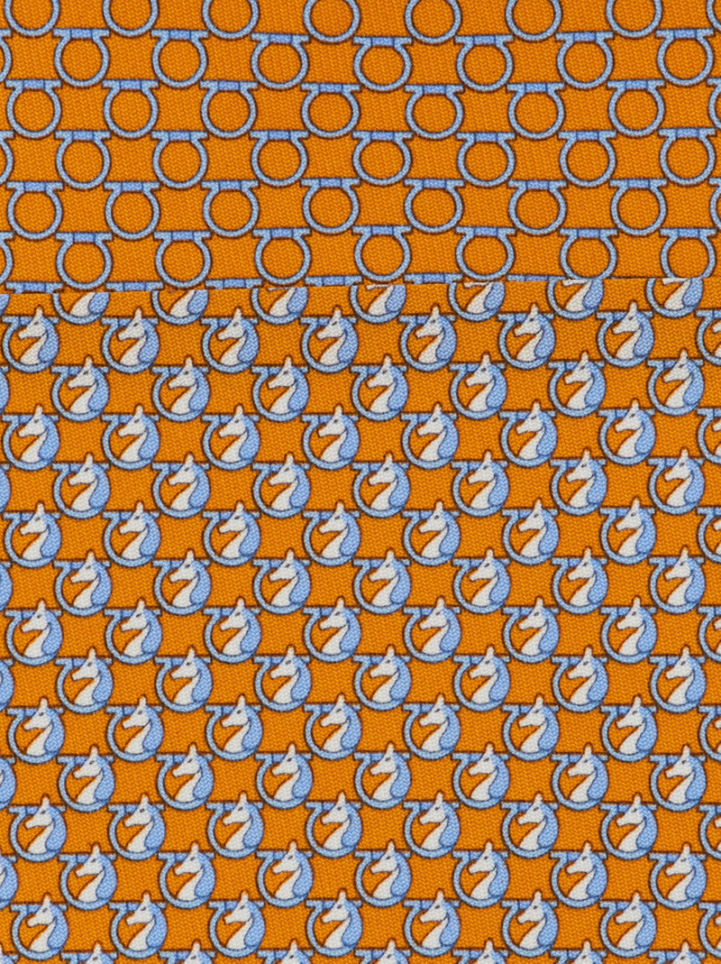 FERRAGAMO Pegasus print silk tie outlook