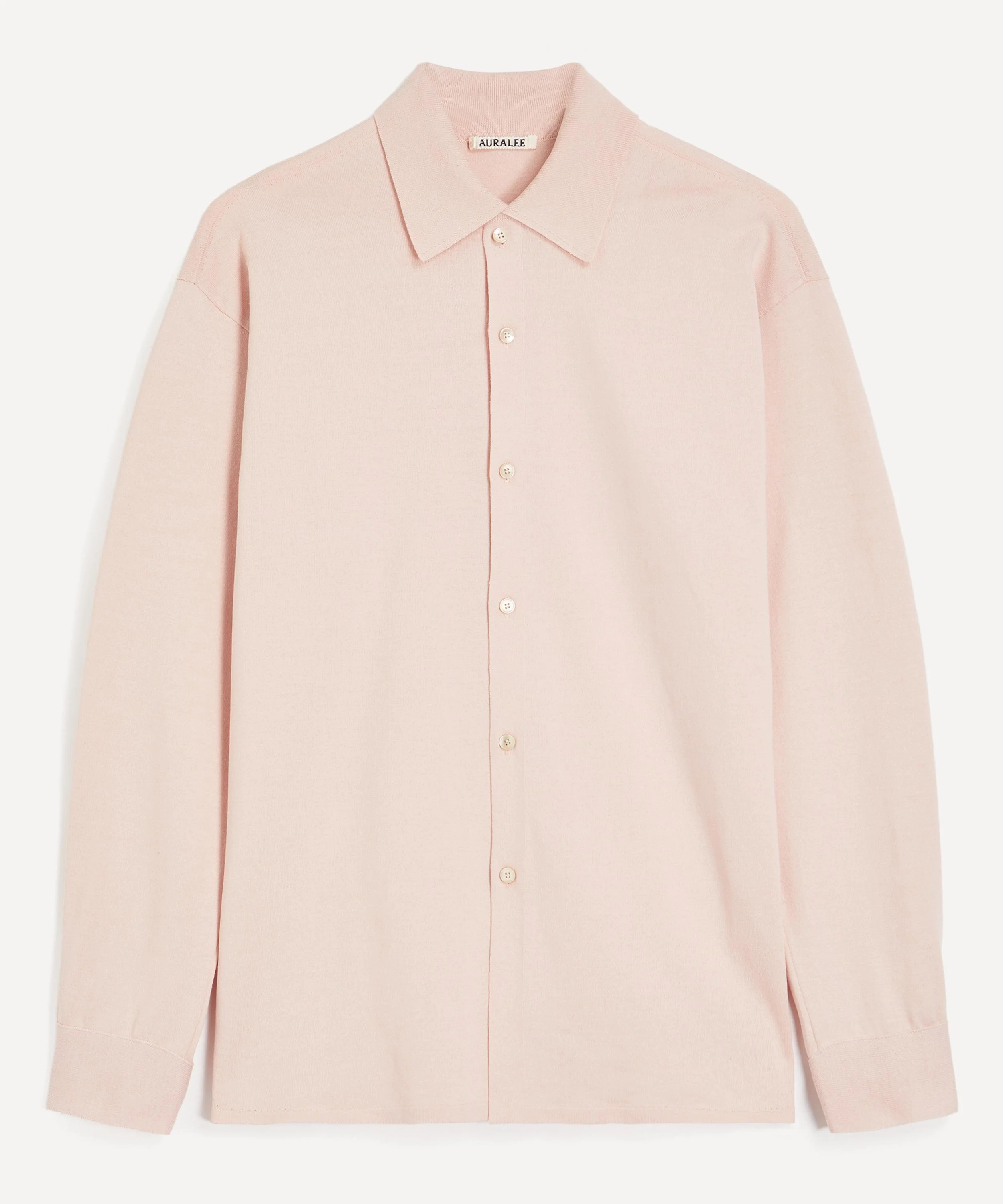 Light Pink Giza Silk-Knit Shirt - 1