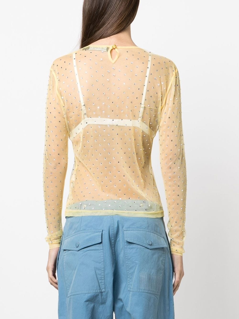 Desta crystal-embellished sheer top - 4