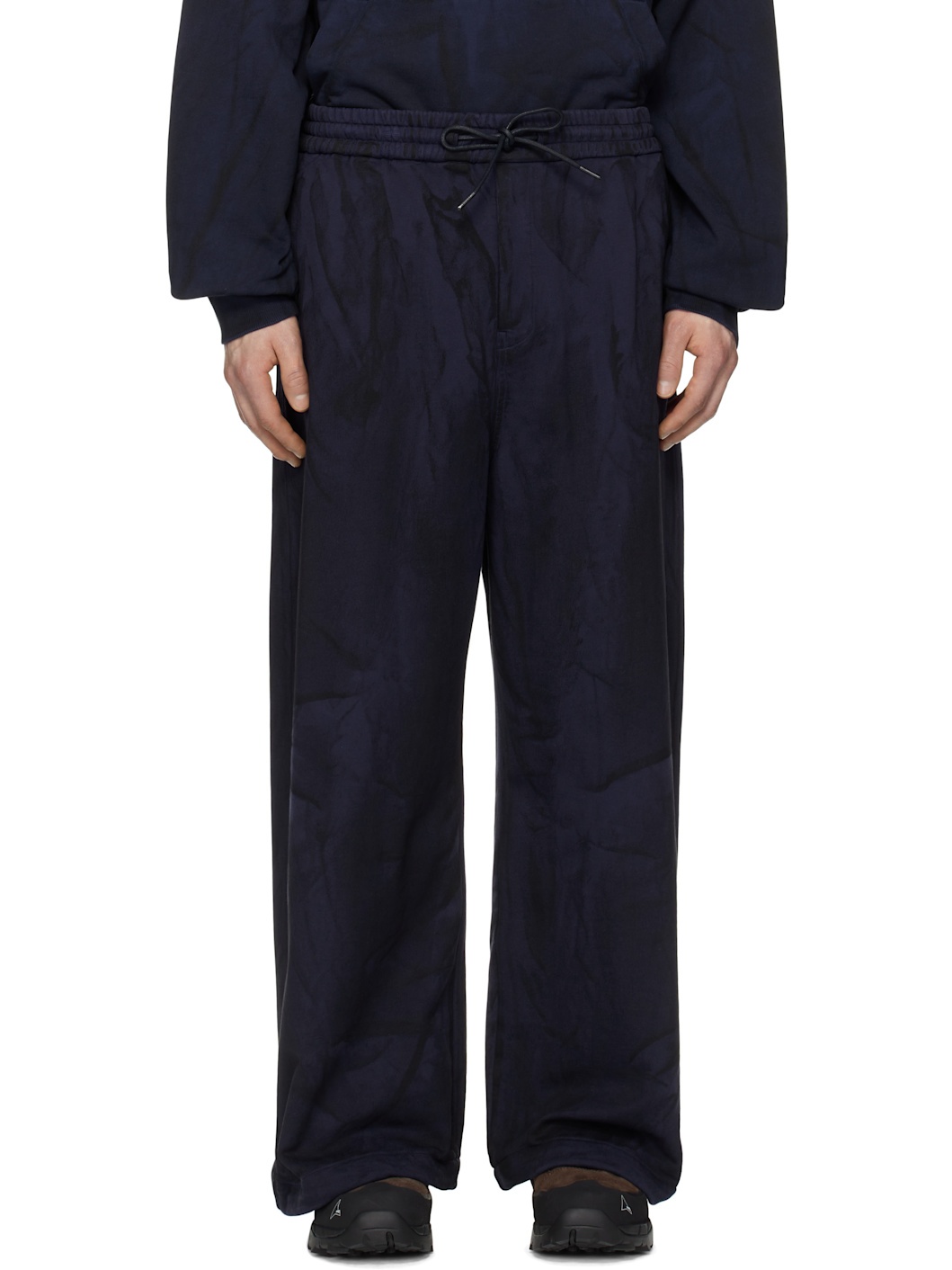 Juun. J Navy Painted Jersey Trousers - 1