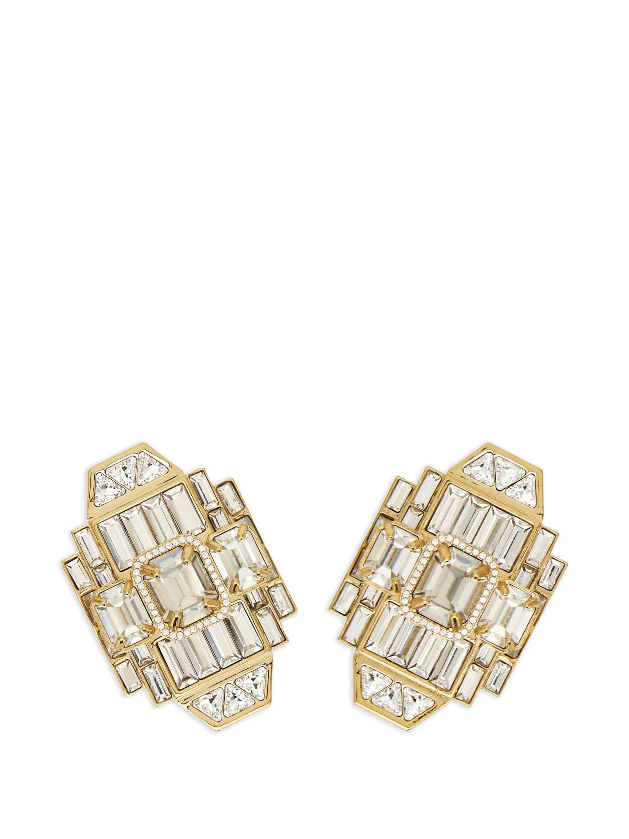Ferragamo Déco Earrings With Crystals - 1