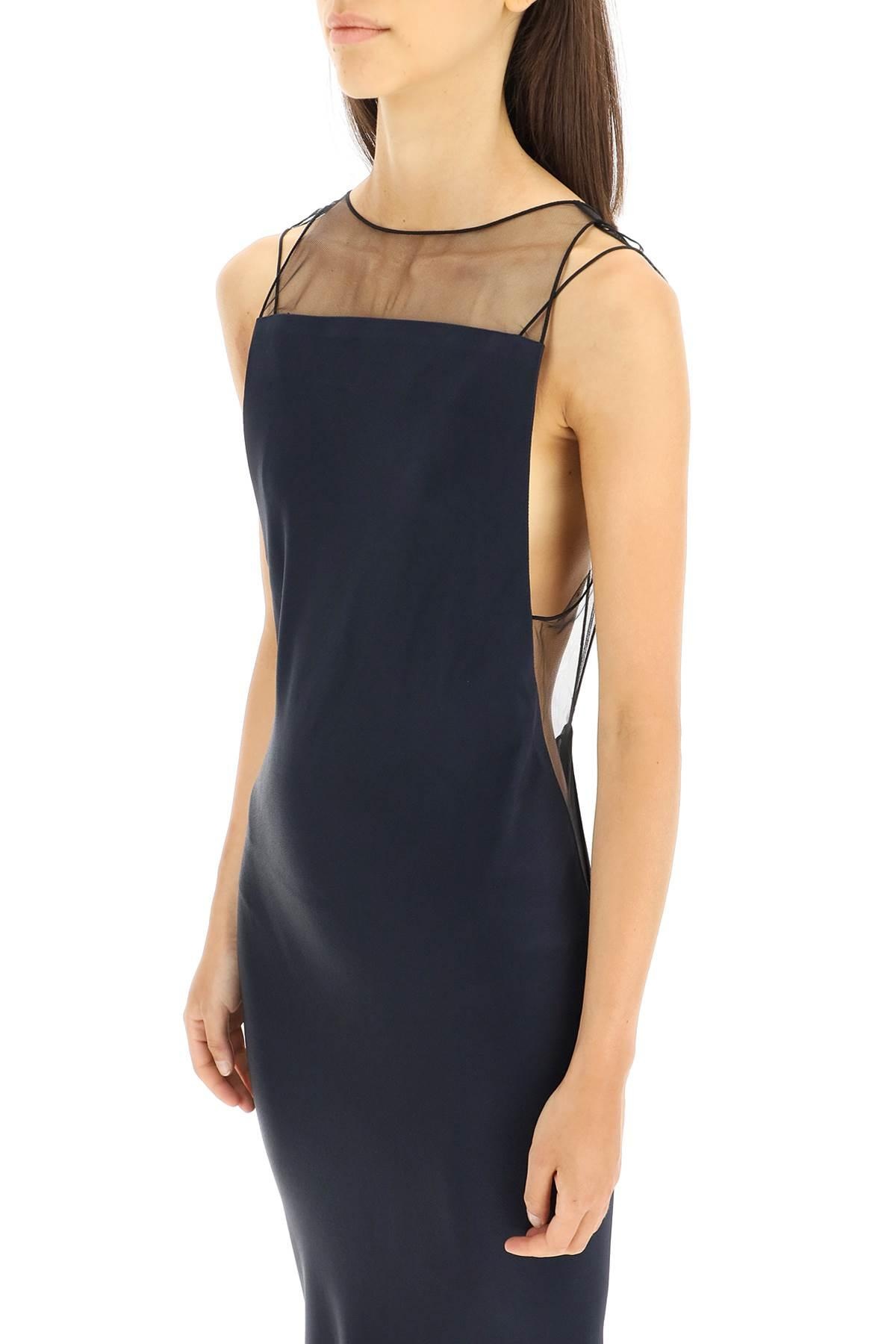 関税・送料込 MAISON MARGIELA LONG SATIN MERMAID ドレス Maison Margiela Hammered satin dress | 24s | REVERSIBLE
