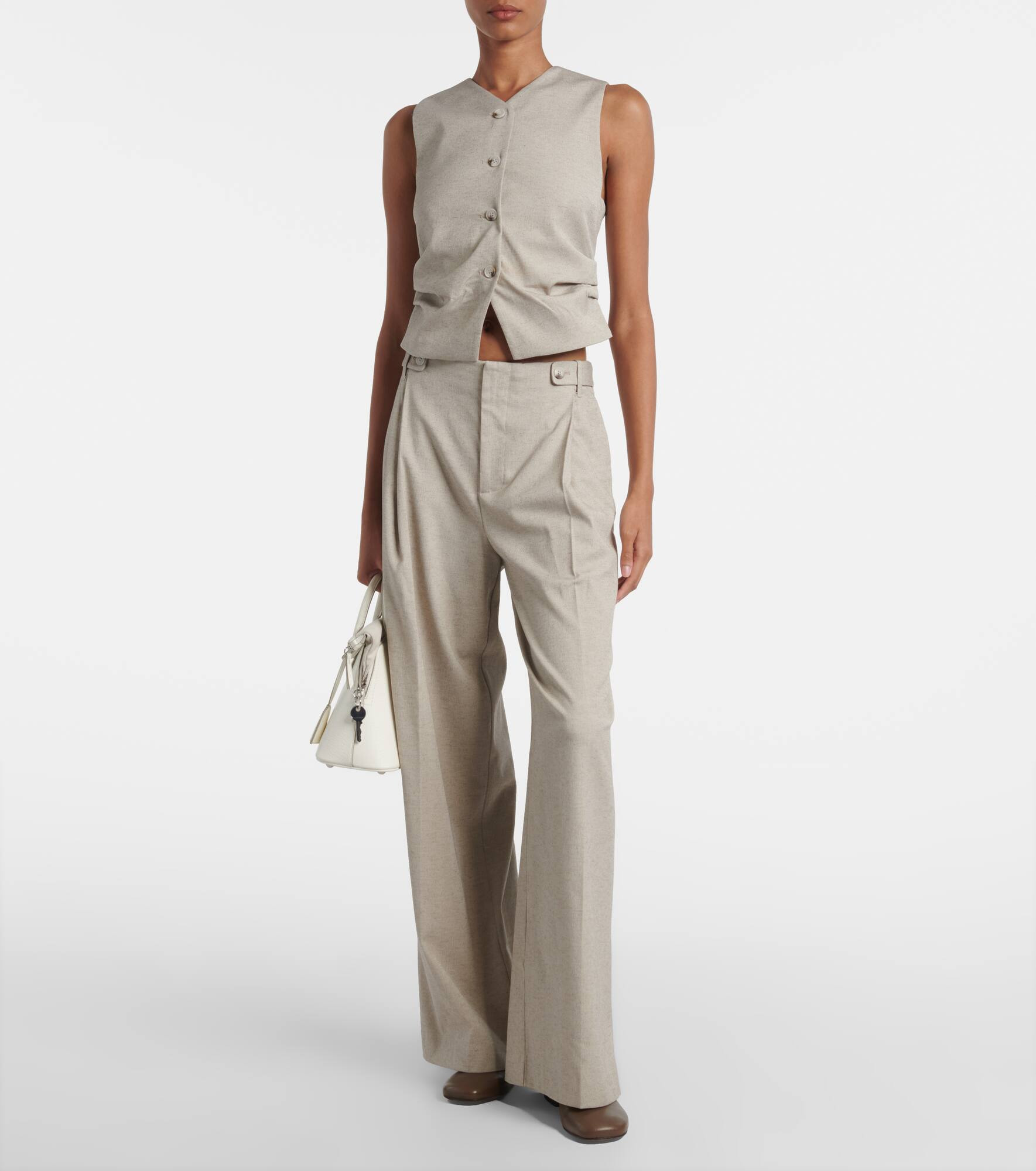 Leone mid-rise wide-leg pants - 2