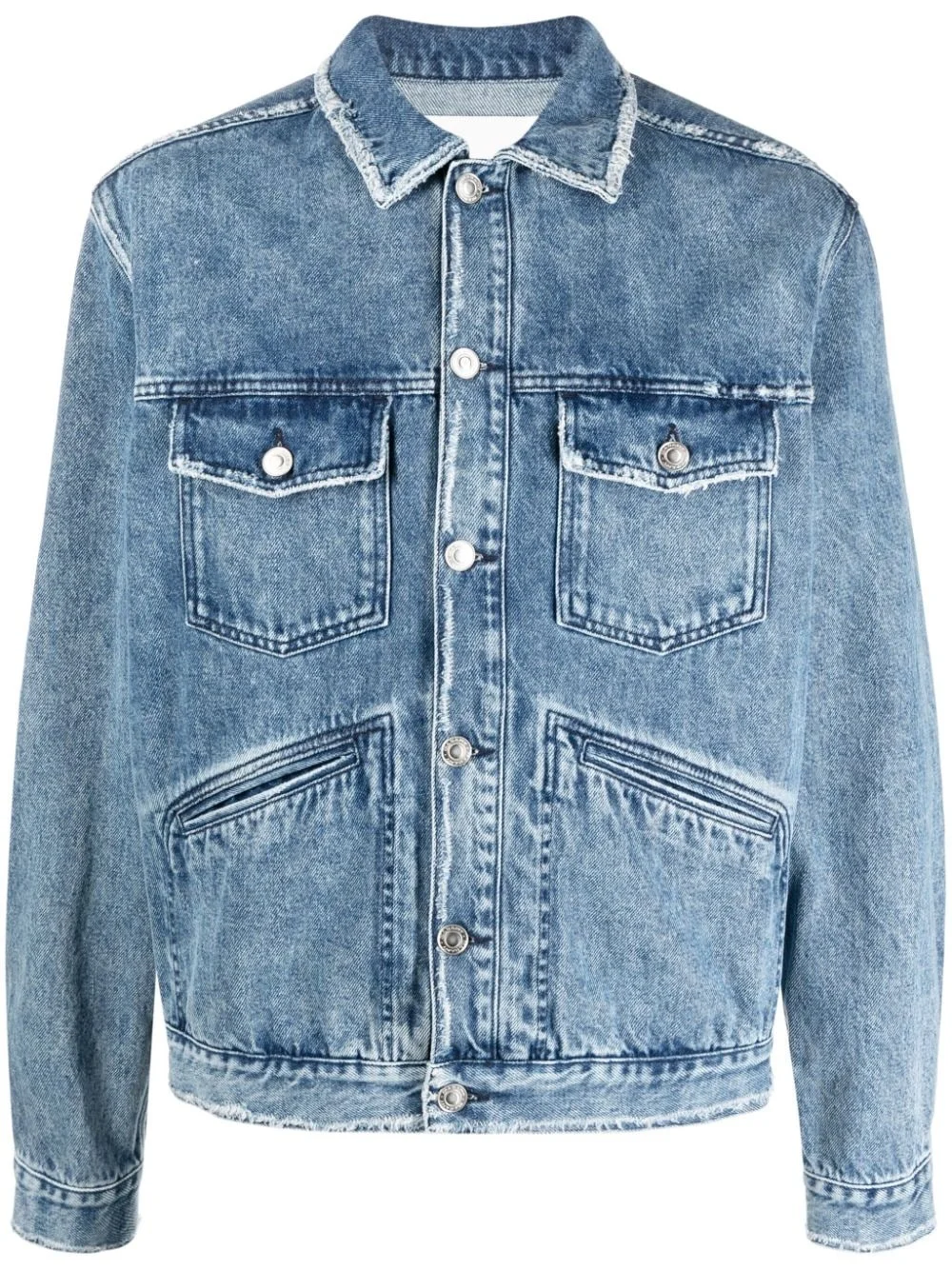 Jango logo-embroidered denim jacket - 1