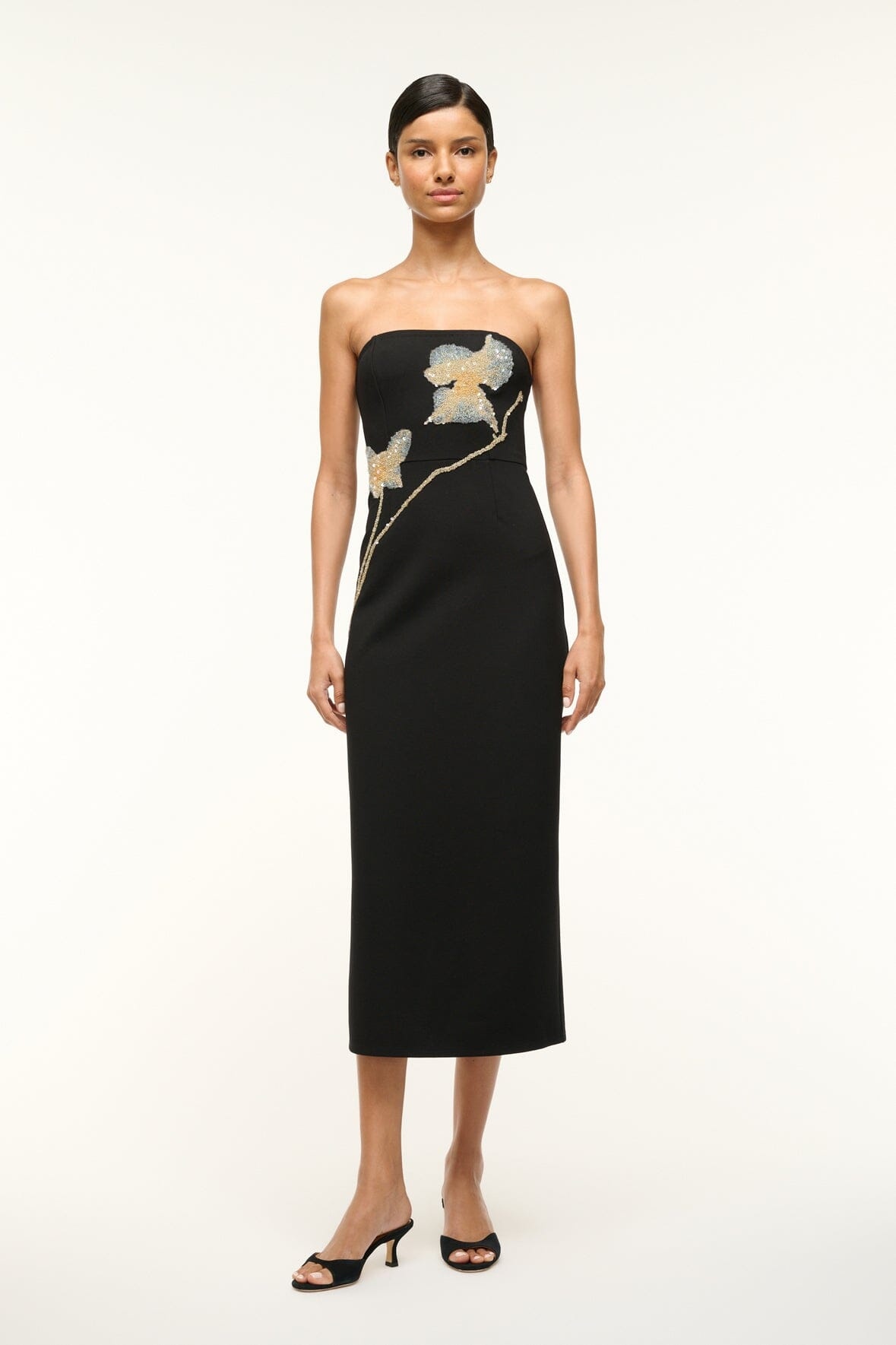 ワンピース STAUD Woman Dress Black R25R2252BM BLIV STAUD Women's Black Joy Scoop Neck Maxi Dress (US, Numeric