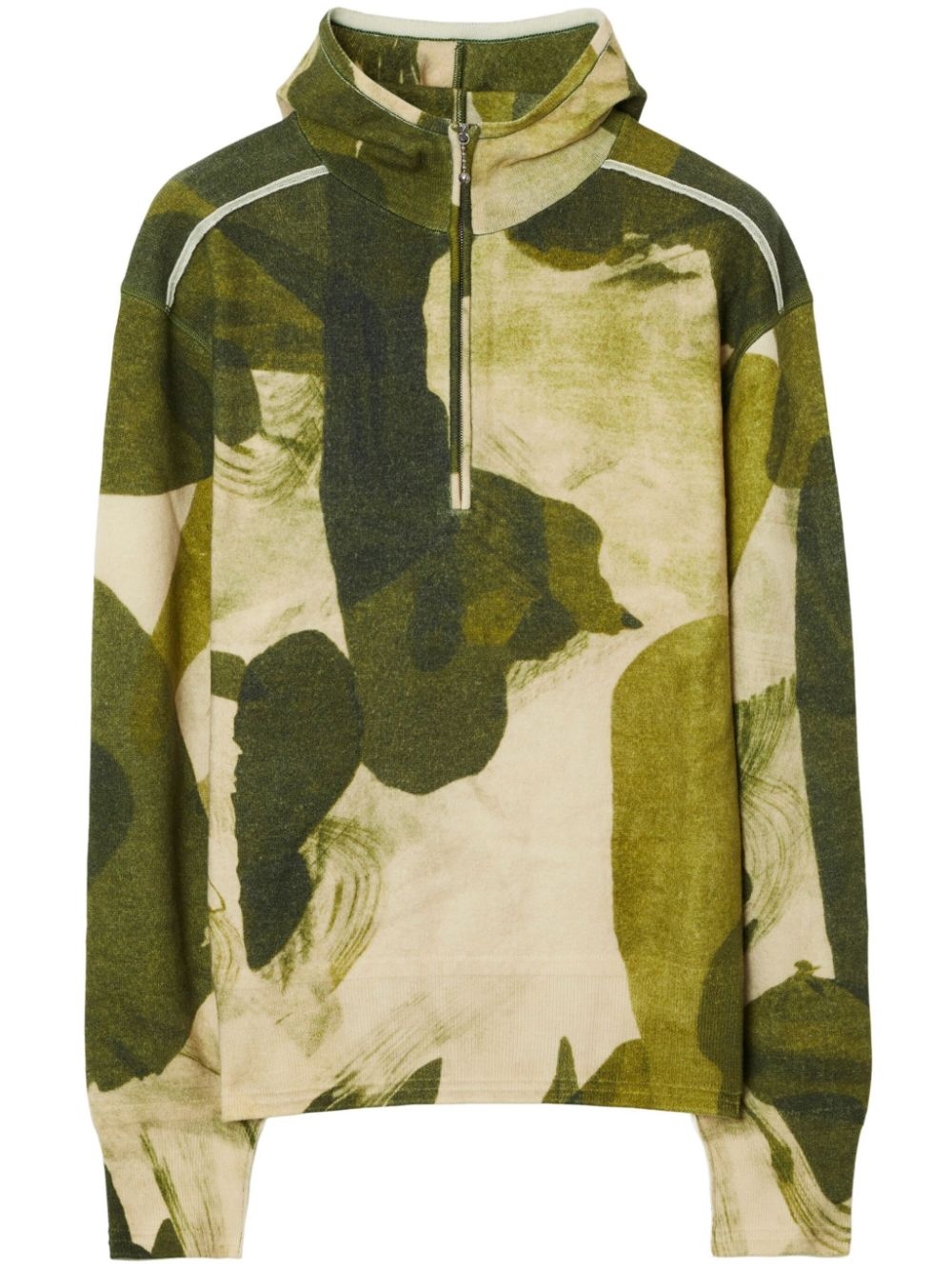 camouflage-print half-zip hoodie - 1