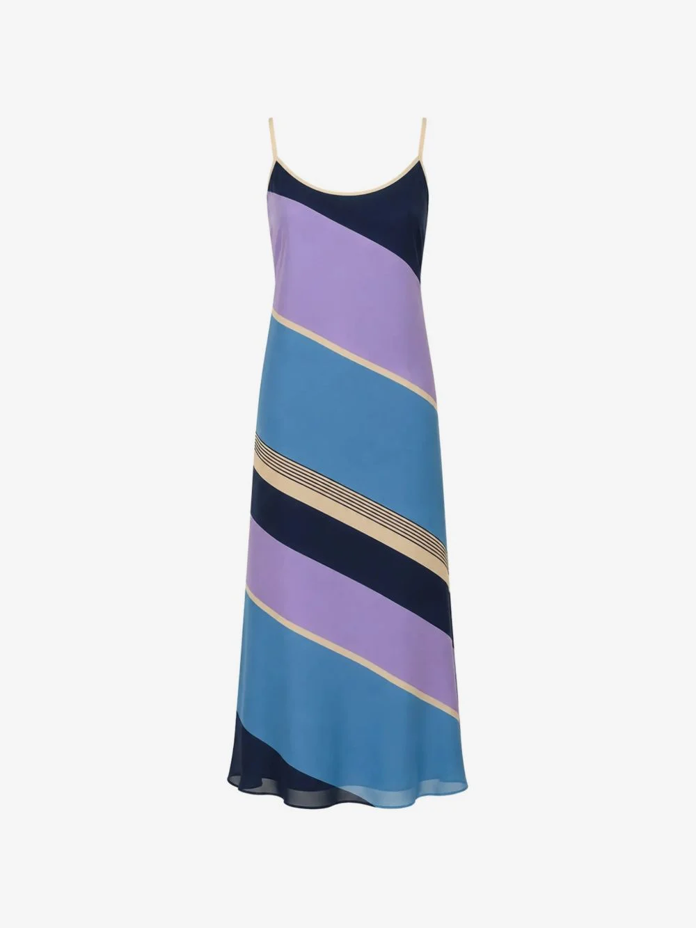 Rita diagonal-stripe maxi dress - 1
