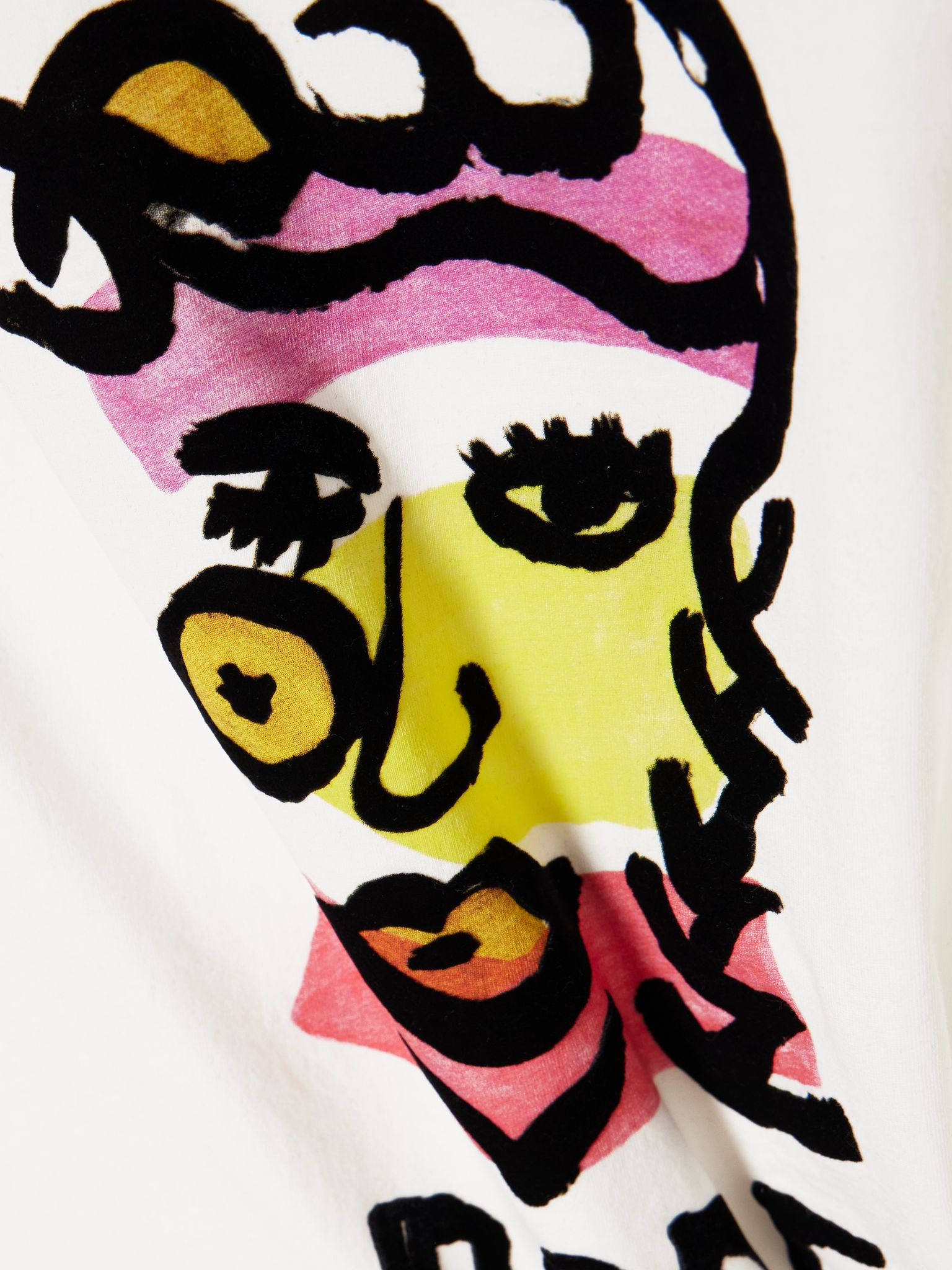 Visage printed cotton-jersey T-shirt Cream - 4