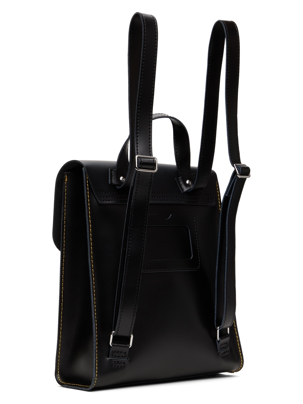 Black Mini Leather Backpack - 3
