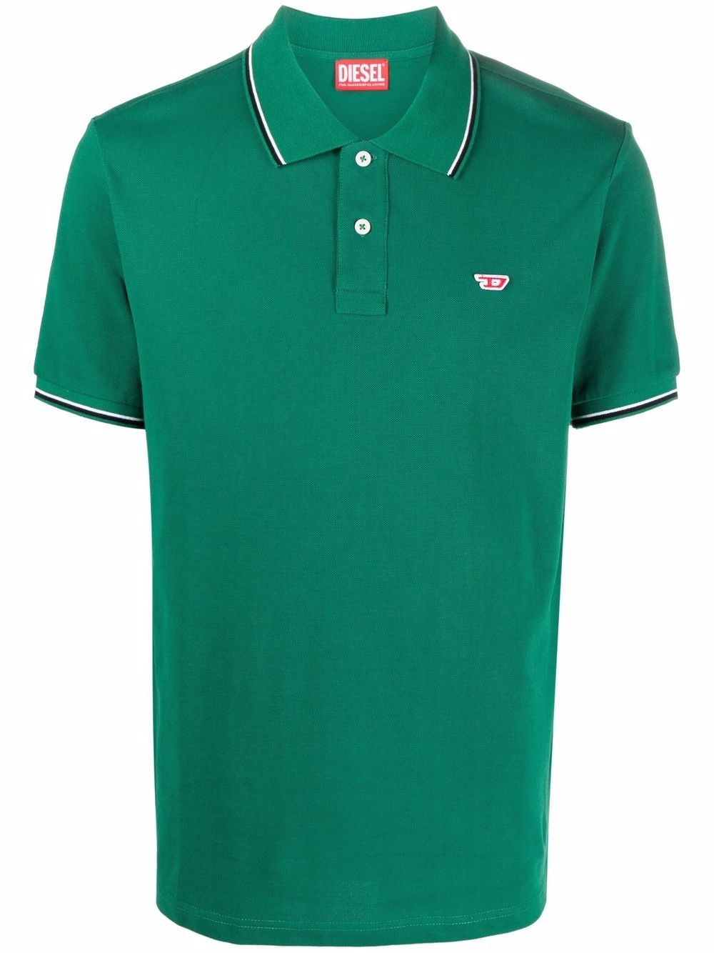 embroidered-logo polo shirt - 1