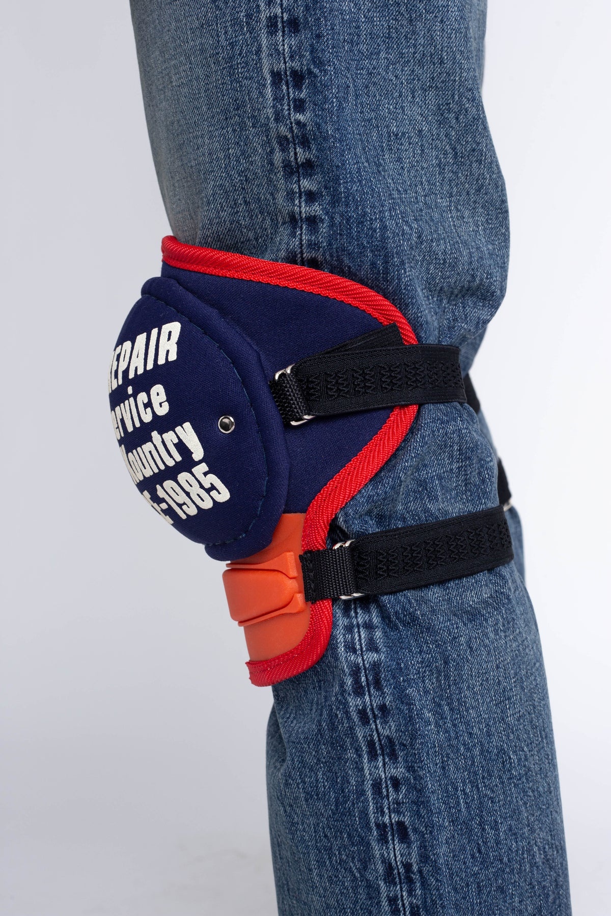 DENIM REPAIR Knee Pad - Navy X Orange - 3