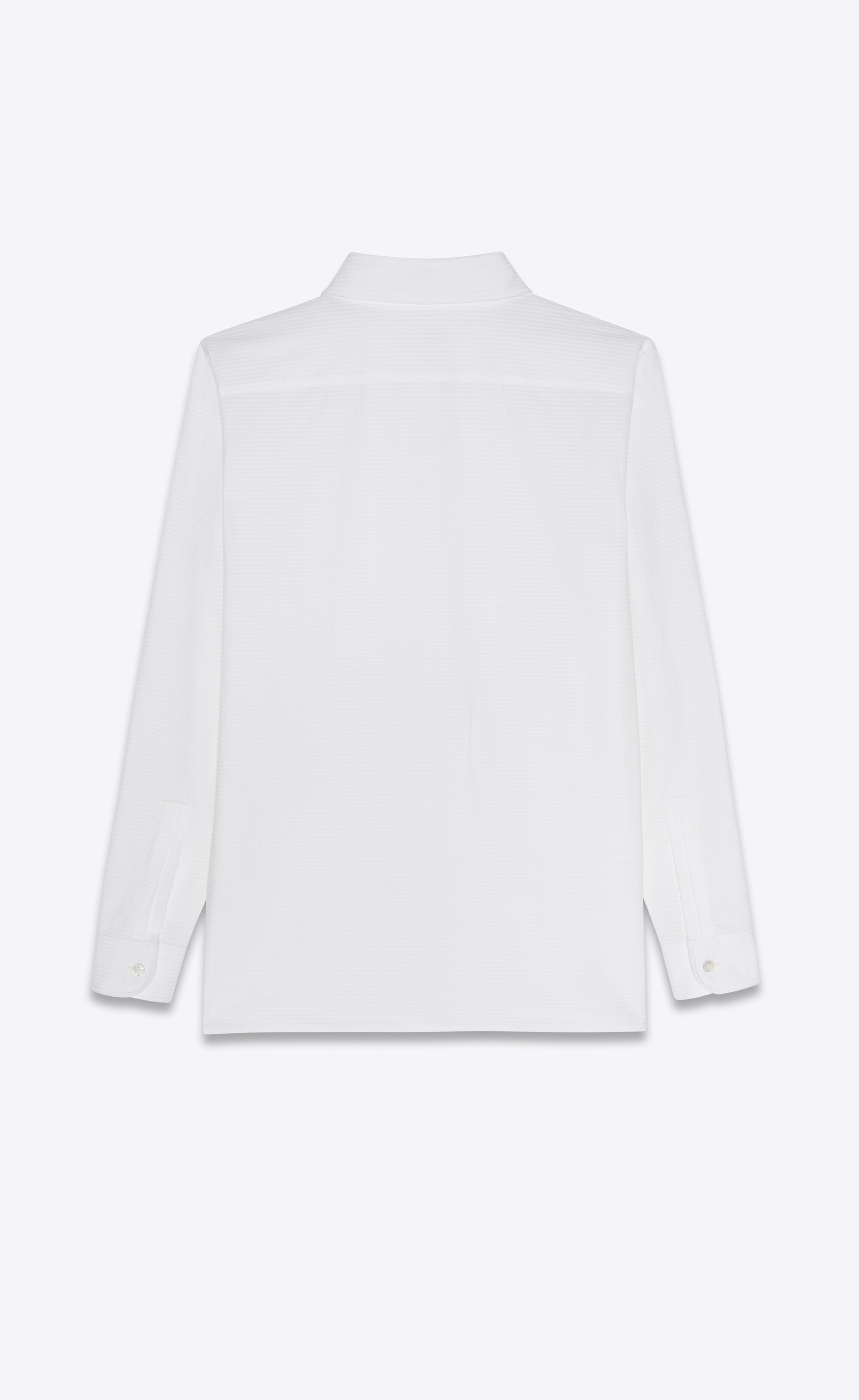 frilled bib blouse in poplin cotton - 2