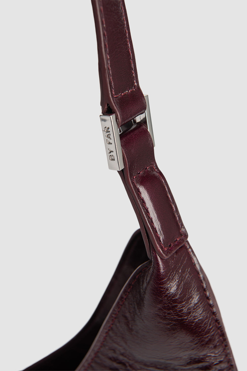 Amber Folio Grape Calf Leather Shoulder Bag 6