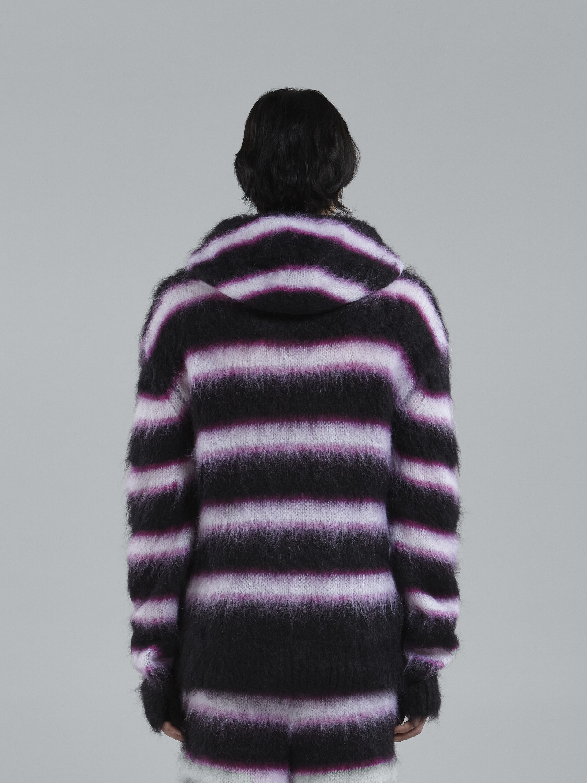 STRIPED MOHAIR AND WOOL CREWNECK SWEATER - 3