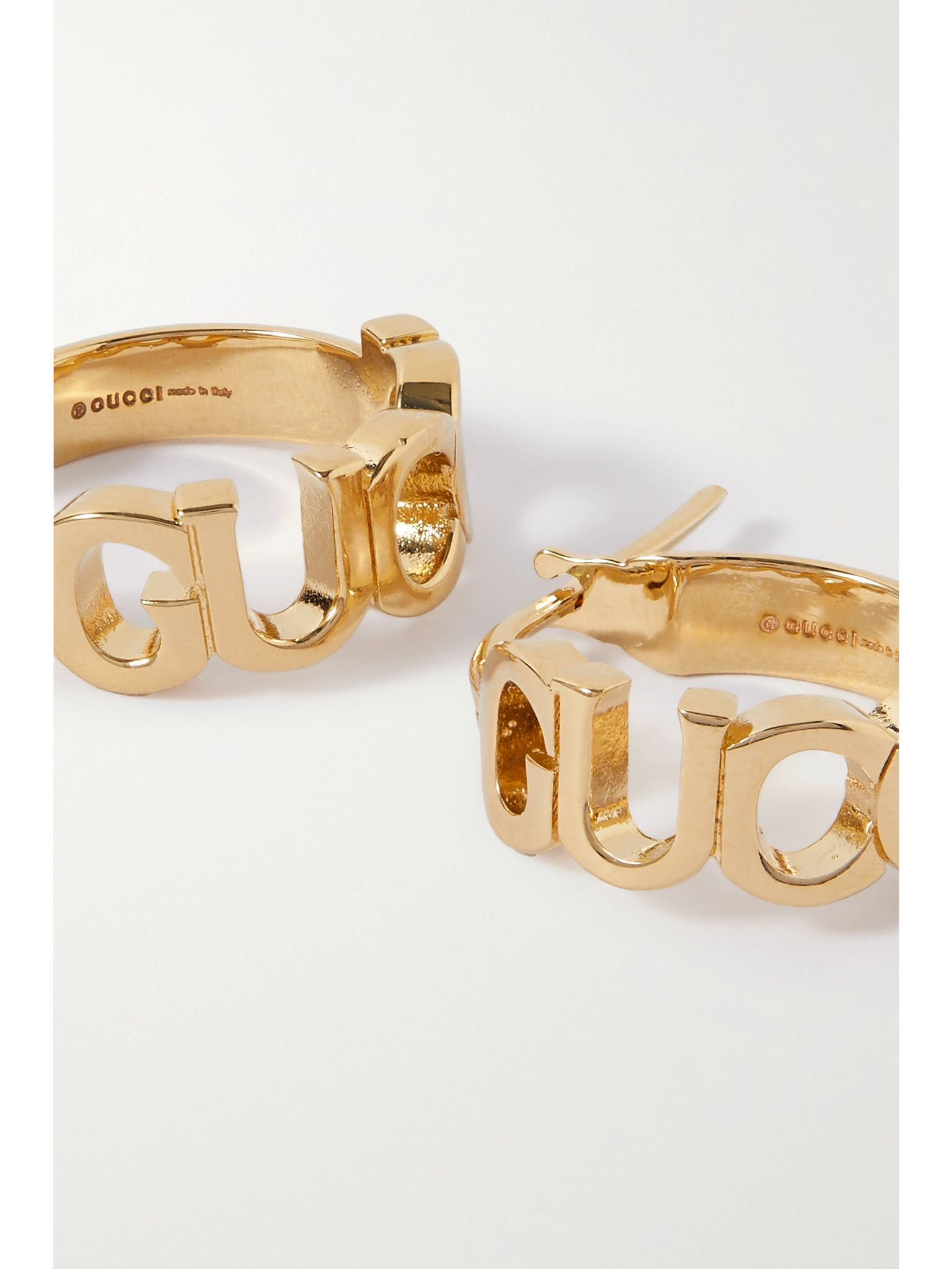 Gold-tone hoop earrings Gold - 4