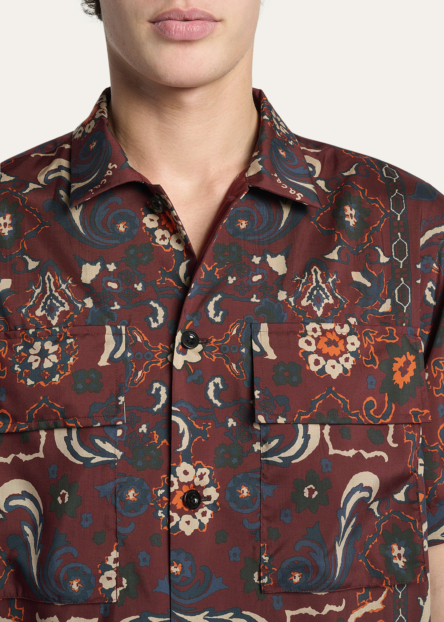 Men's Floral-Print Camp Shirt - 5