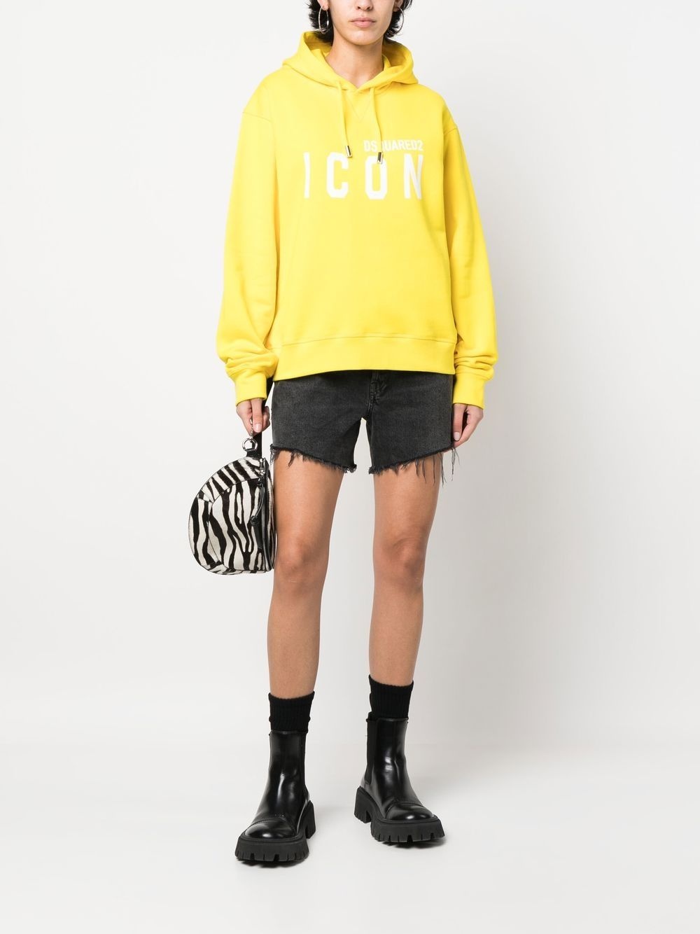 logo-print drawstring hoodie - 2