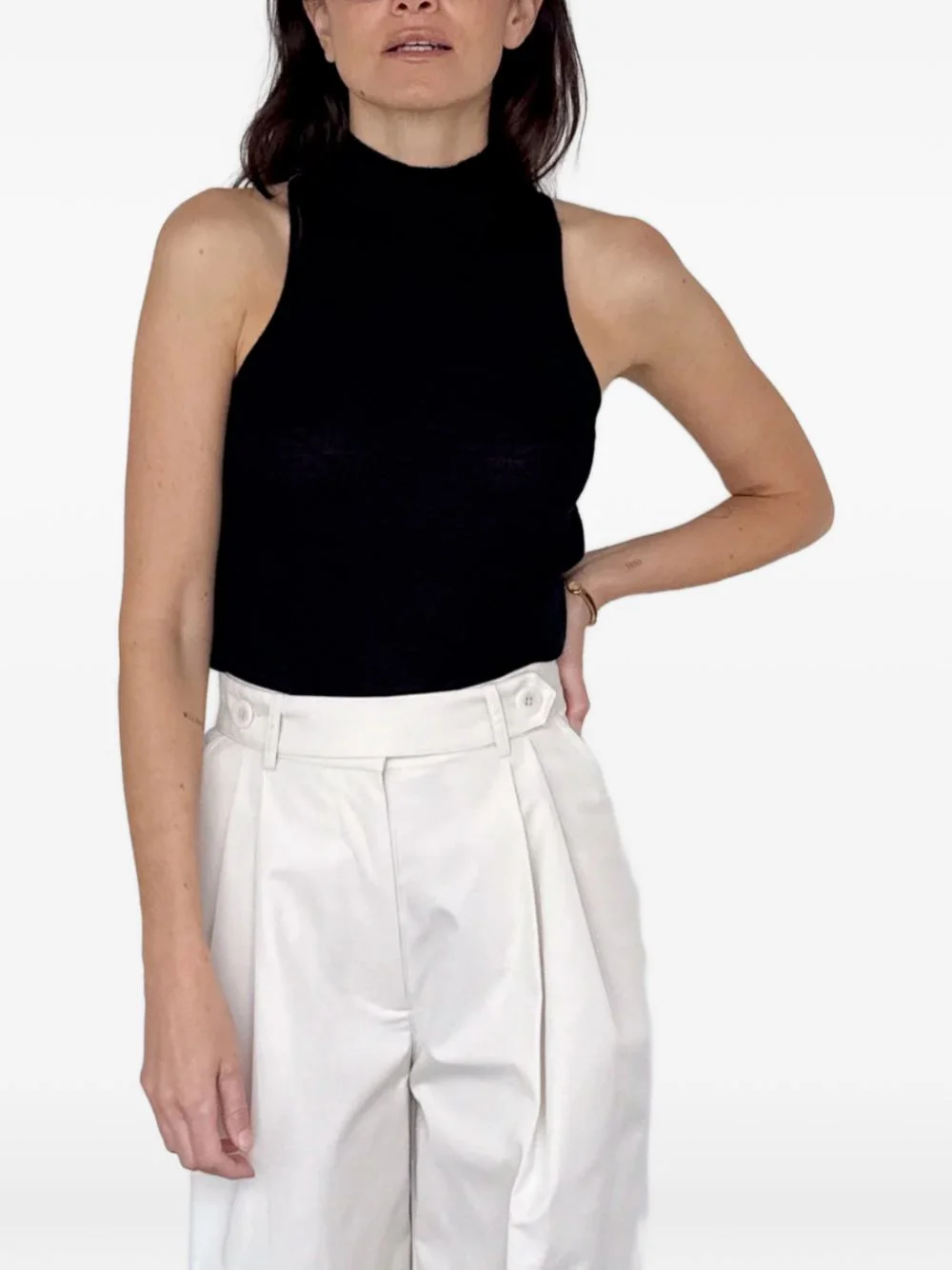 Tivat high-neck sleeveless top - 1