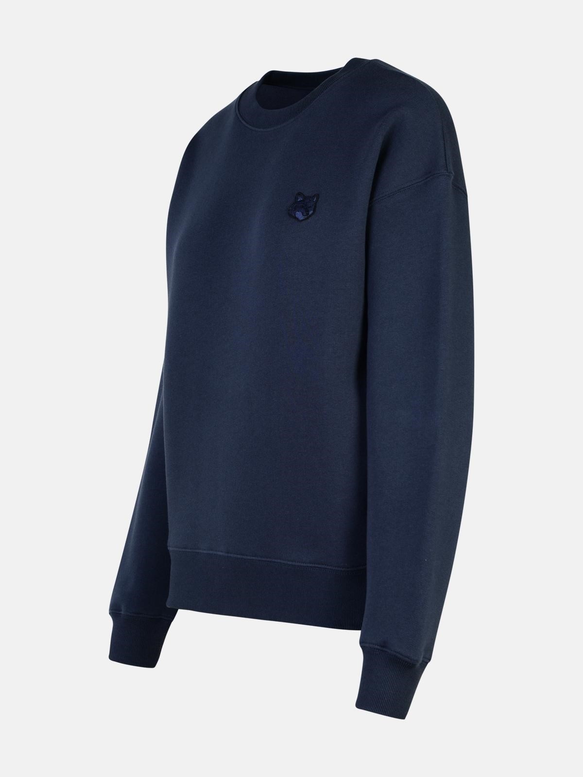 'BOLD FOX HEAD' NAVY COTTON SWEATSHIRT - 2