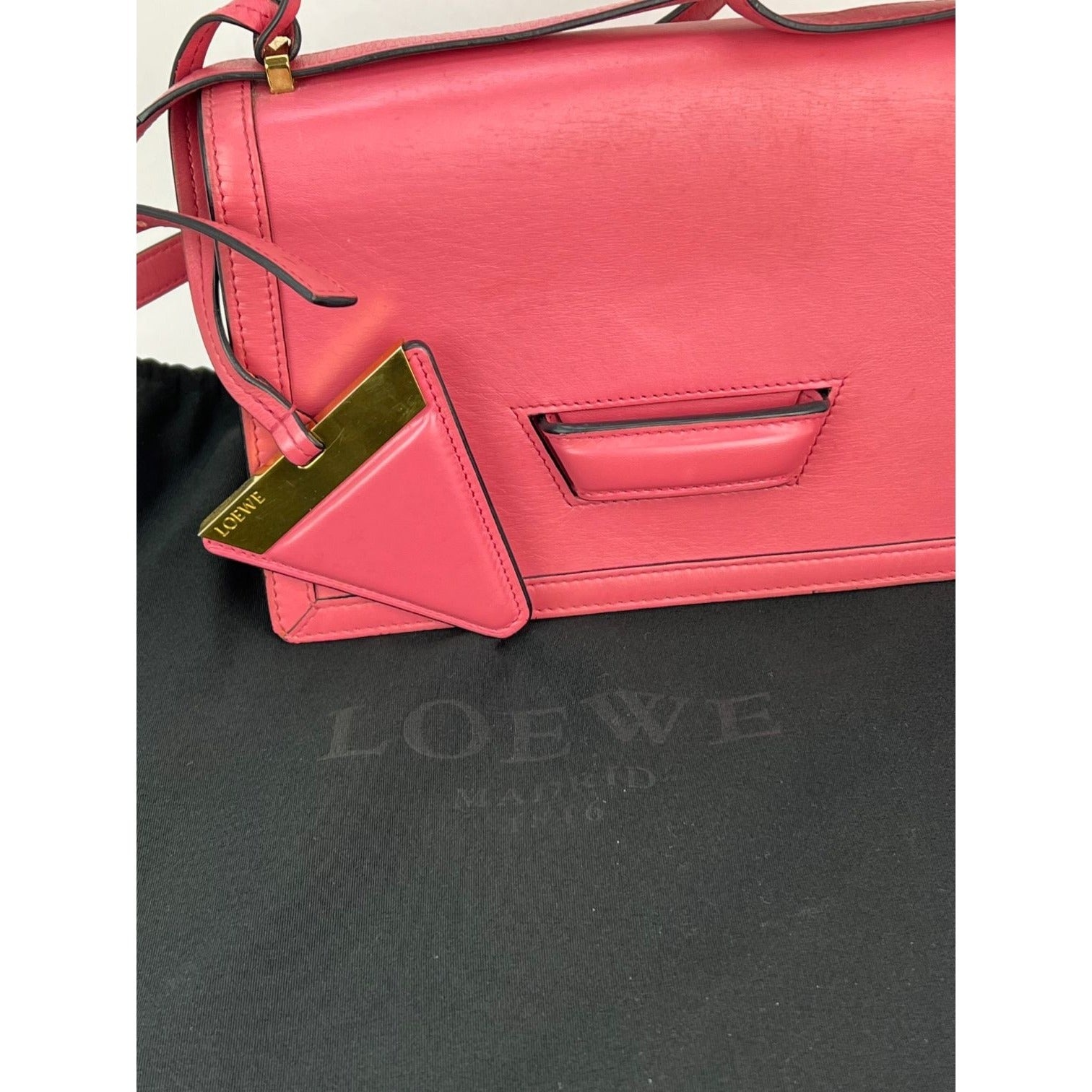 Loewe Medium Barcelona Pink Leather Shoulder Bag - 7