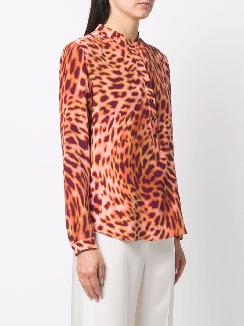 leopard-print silk shirt - 5