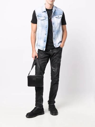 DSQUARED2 bleached-effect denim vest outlook