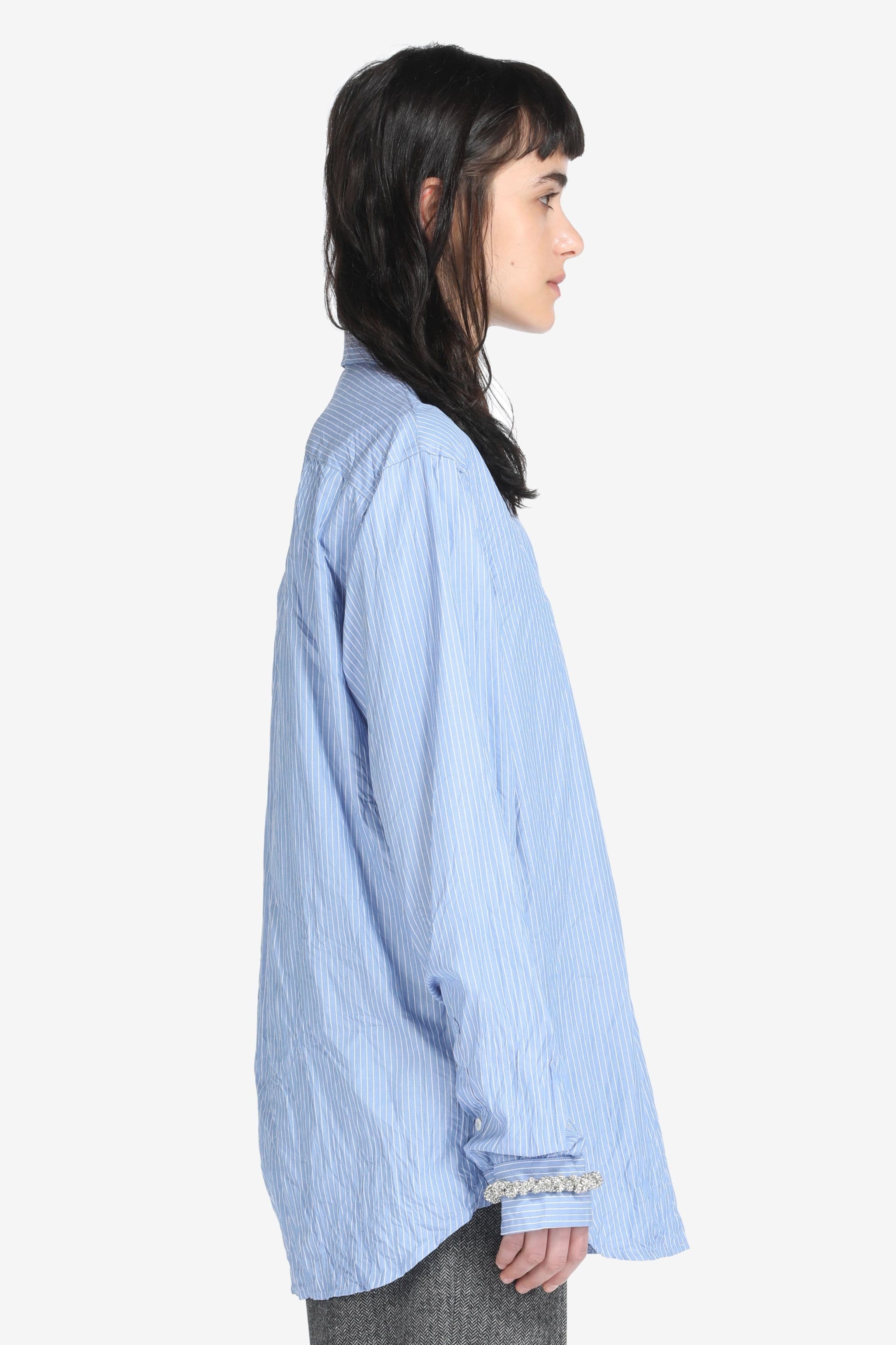 PINSTRIPED CREASE-EFFECT SHIRT - 3