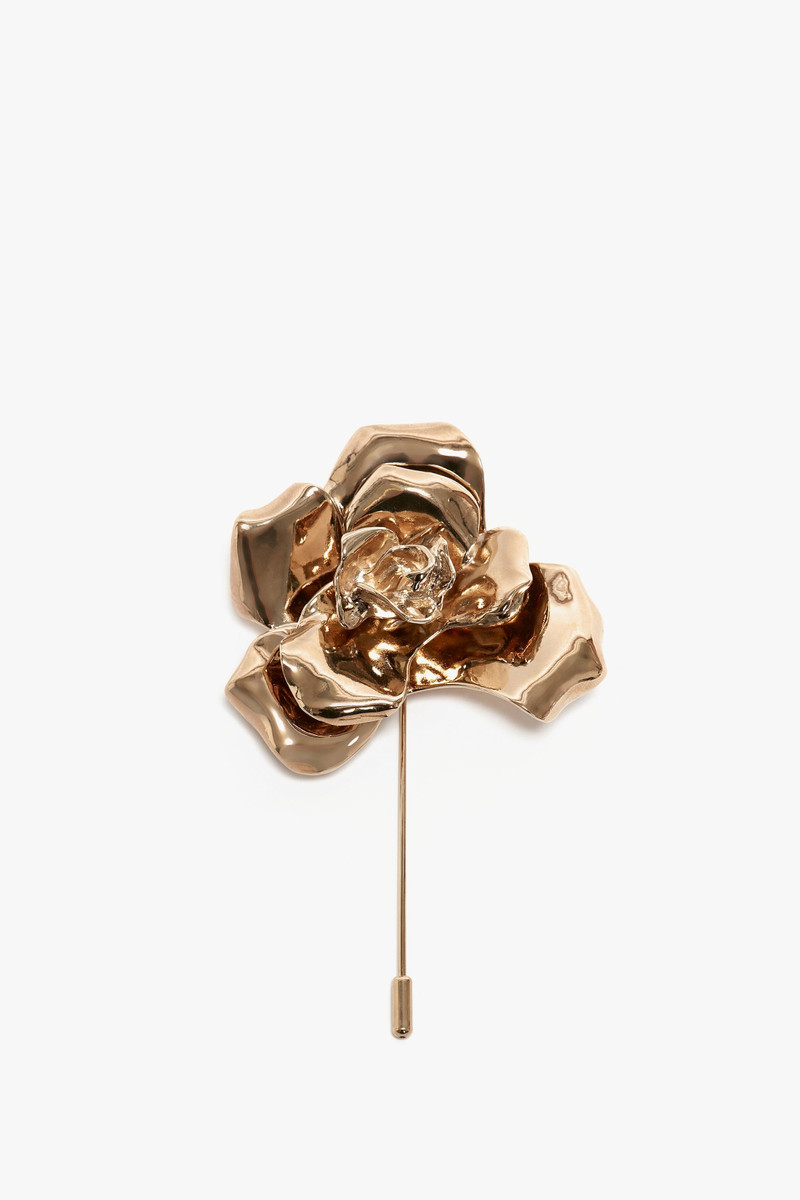Exclusive Flower Brooch In Gold 1