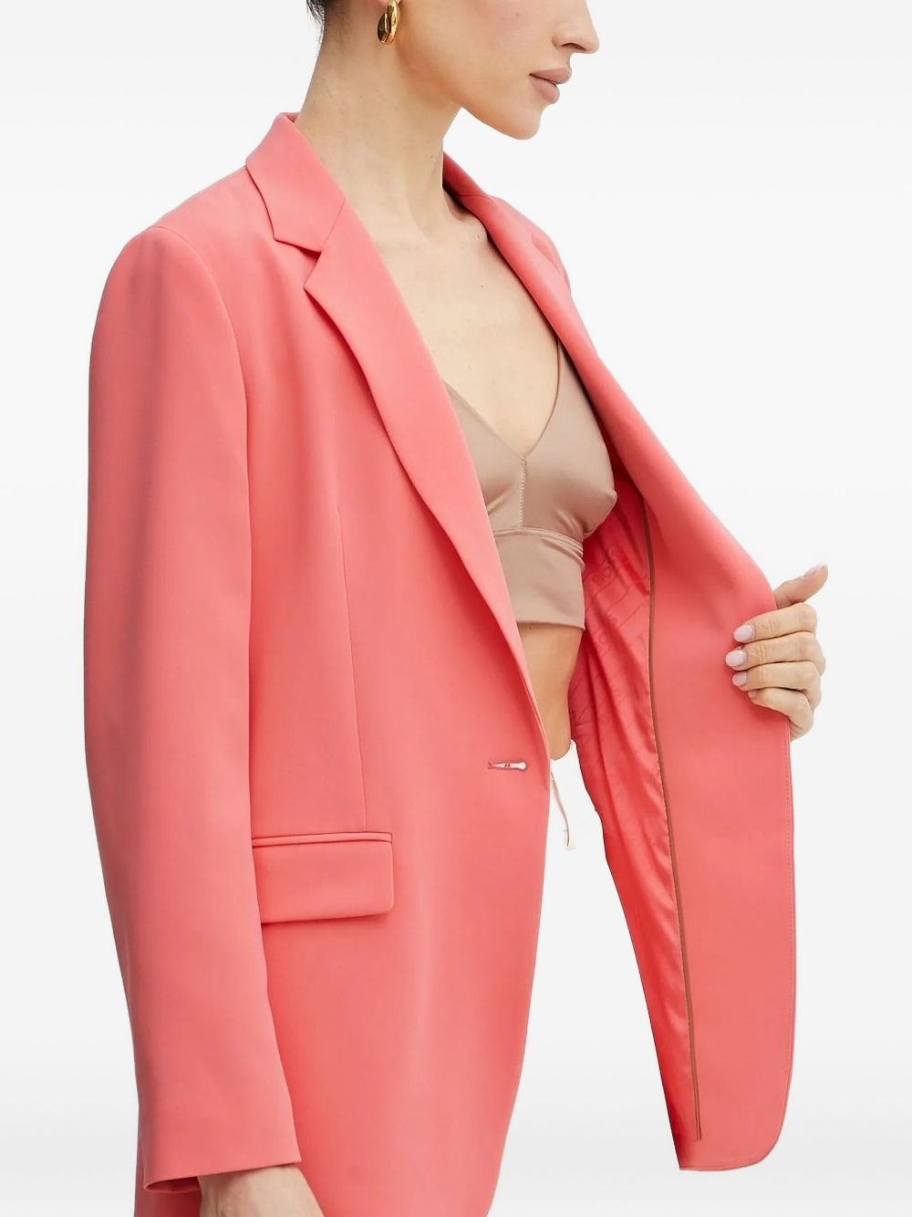 single-button notched-lapel blazer - 3