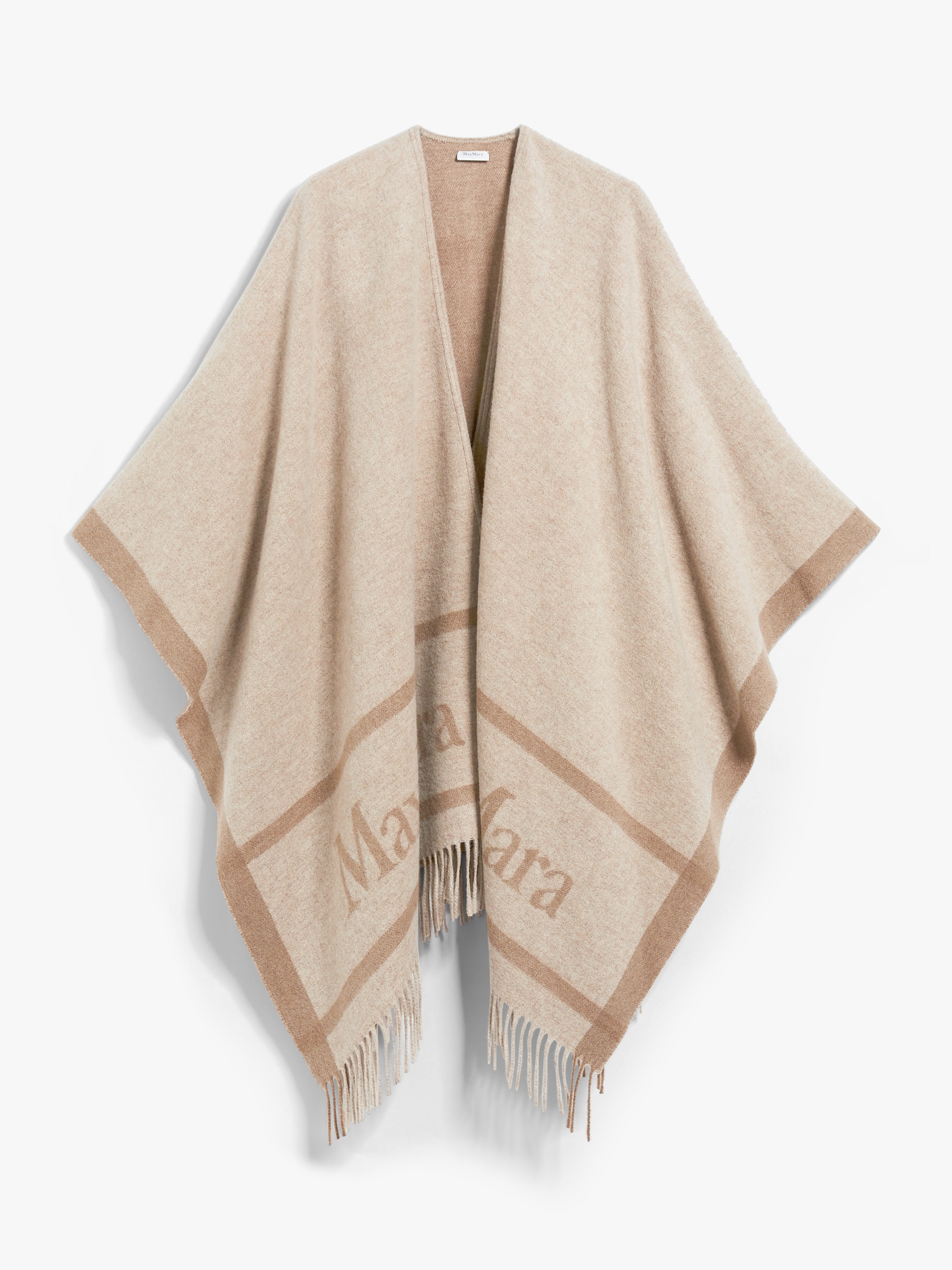 HILDE Jacquard wool poncho - 4