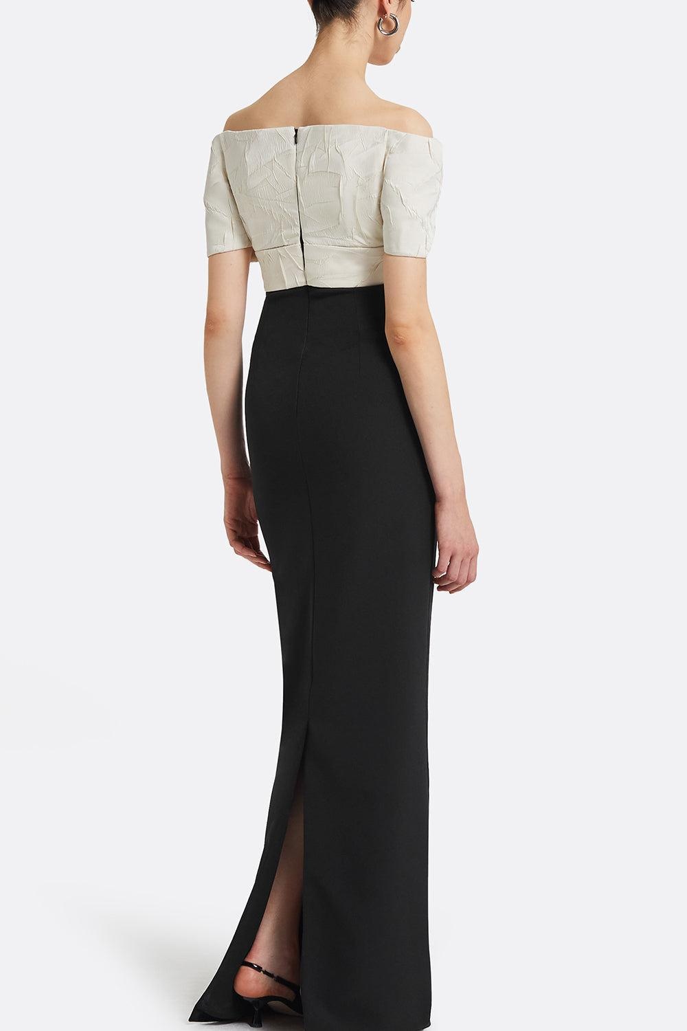 Abike Gown - Ivory Black - 5
