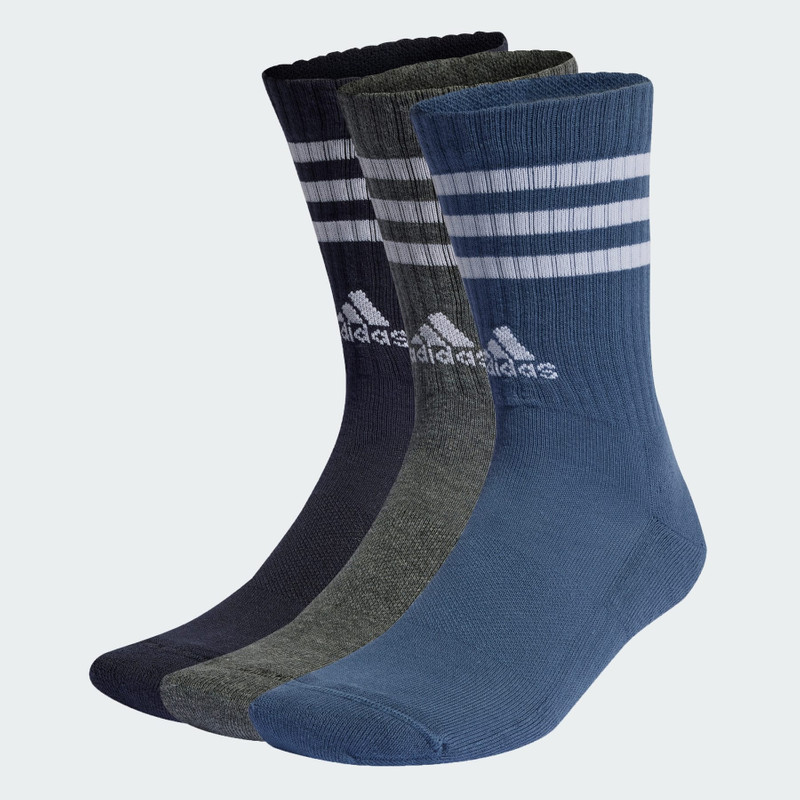 3-Stripes 쿠션 승무원 양말 3 쌍 - 1