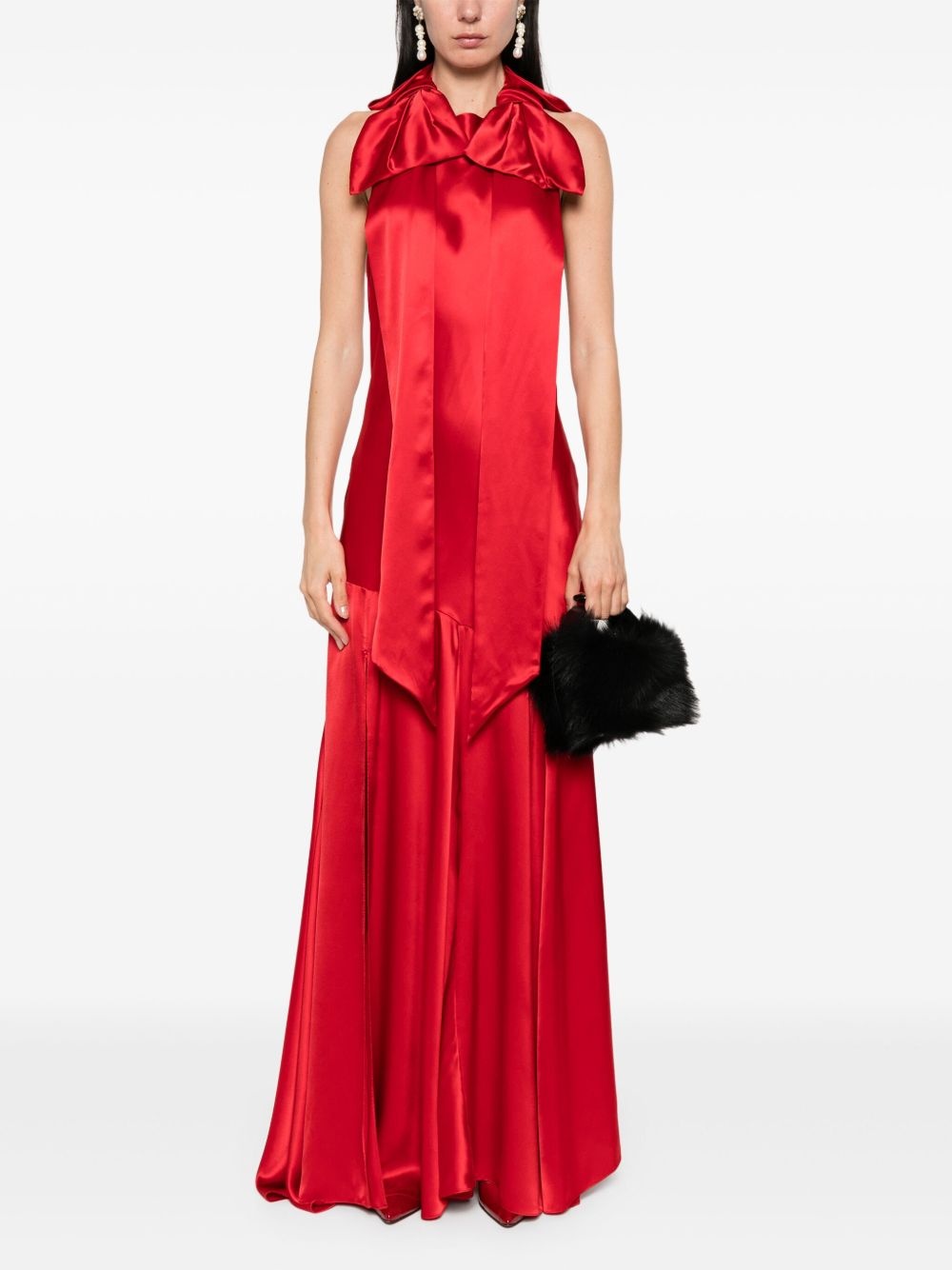 bow-detail gown - 2