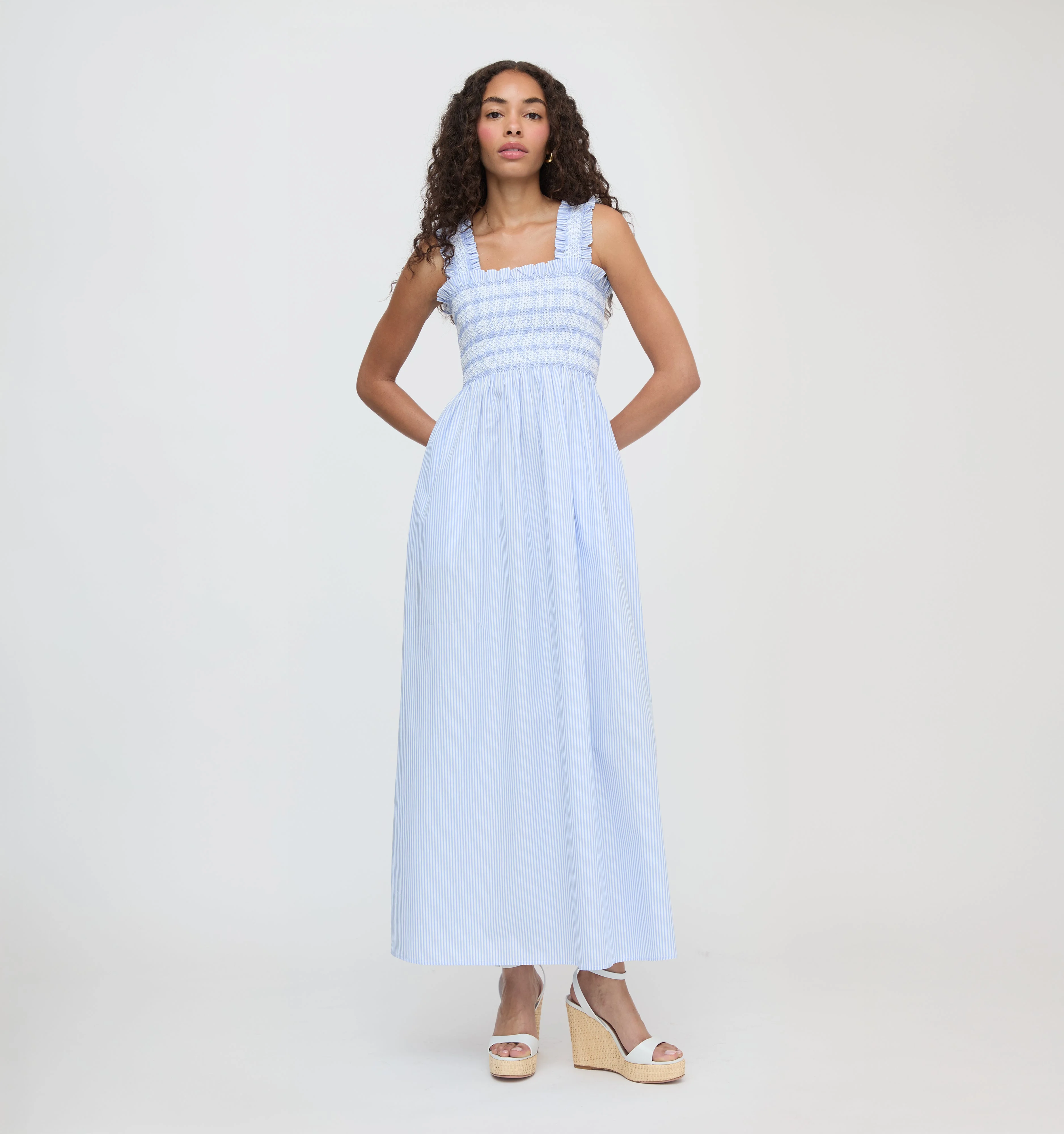 The Ashlyn Nap Dress - Blue/White Stripe - 1