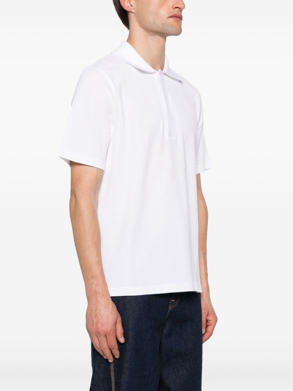 logo-embroidered piquÃ© polo shirt - 3