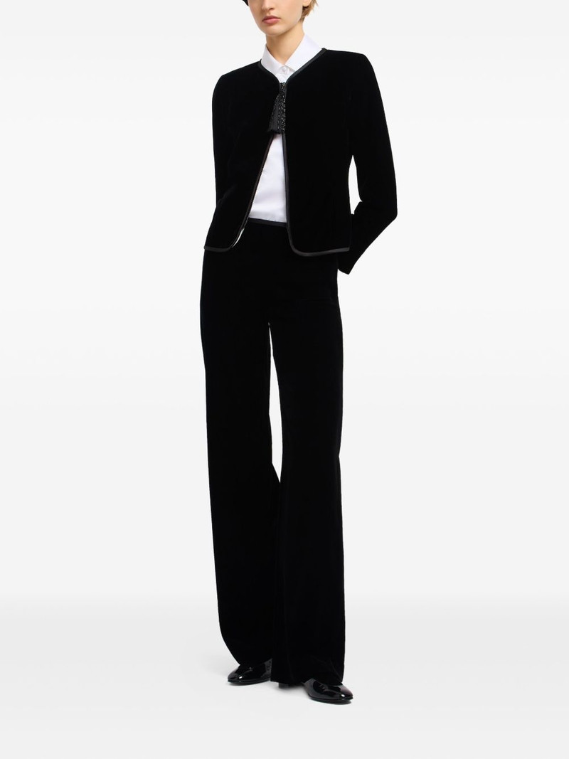 EMPORIO ARMANI velvet tassel-embellished jacket outlook