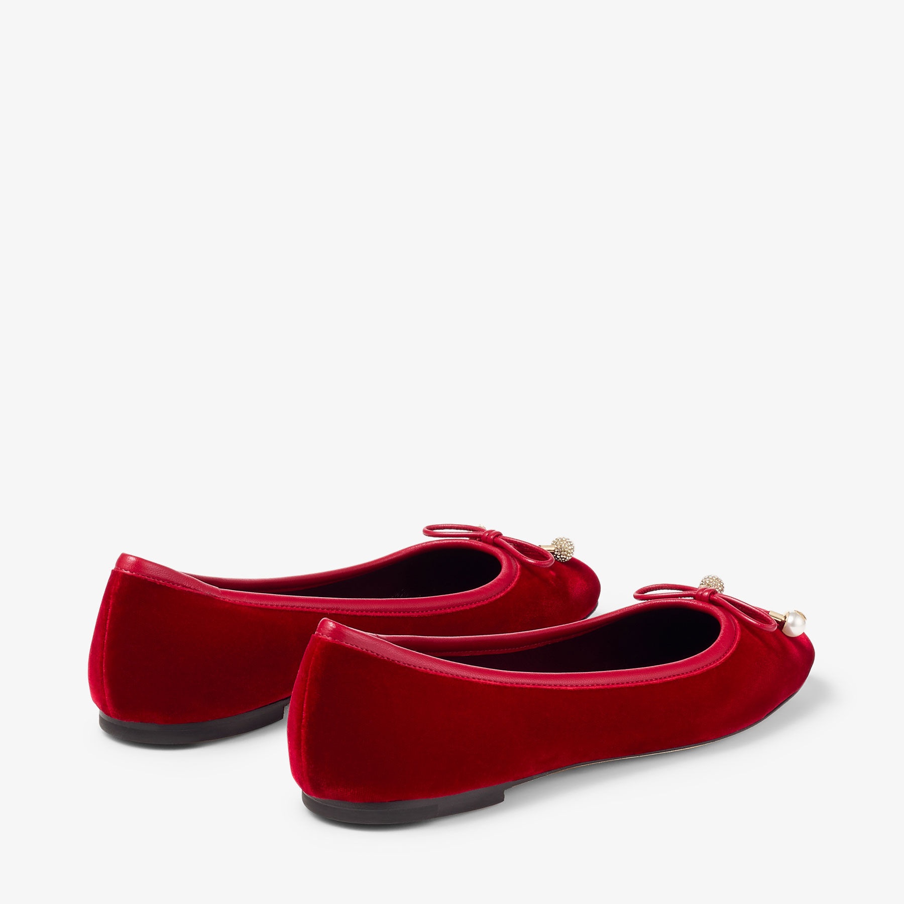 Elme Flat
Ruby Red Velvet Flats - 6