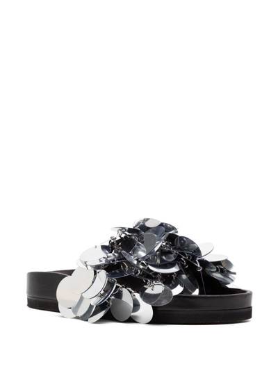 Paco Rabanne Sparkle disc-detailing sandals outlook