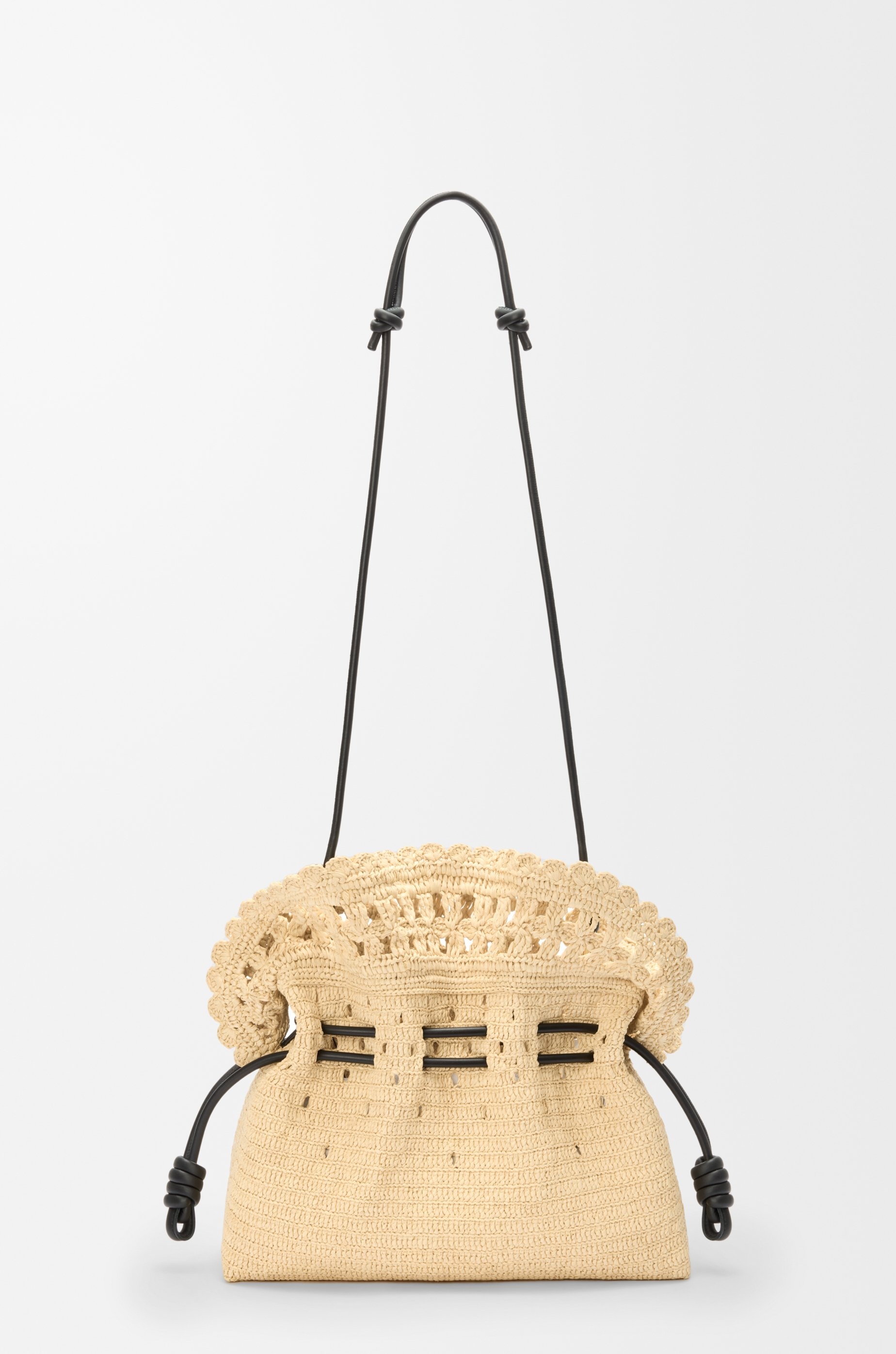 Medium Flamenco clutch in raffia - 7