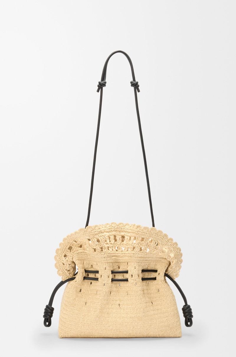 Medium Flamenco clutch in raffia 7