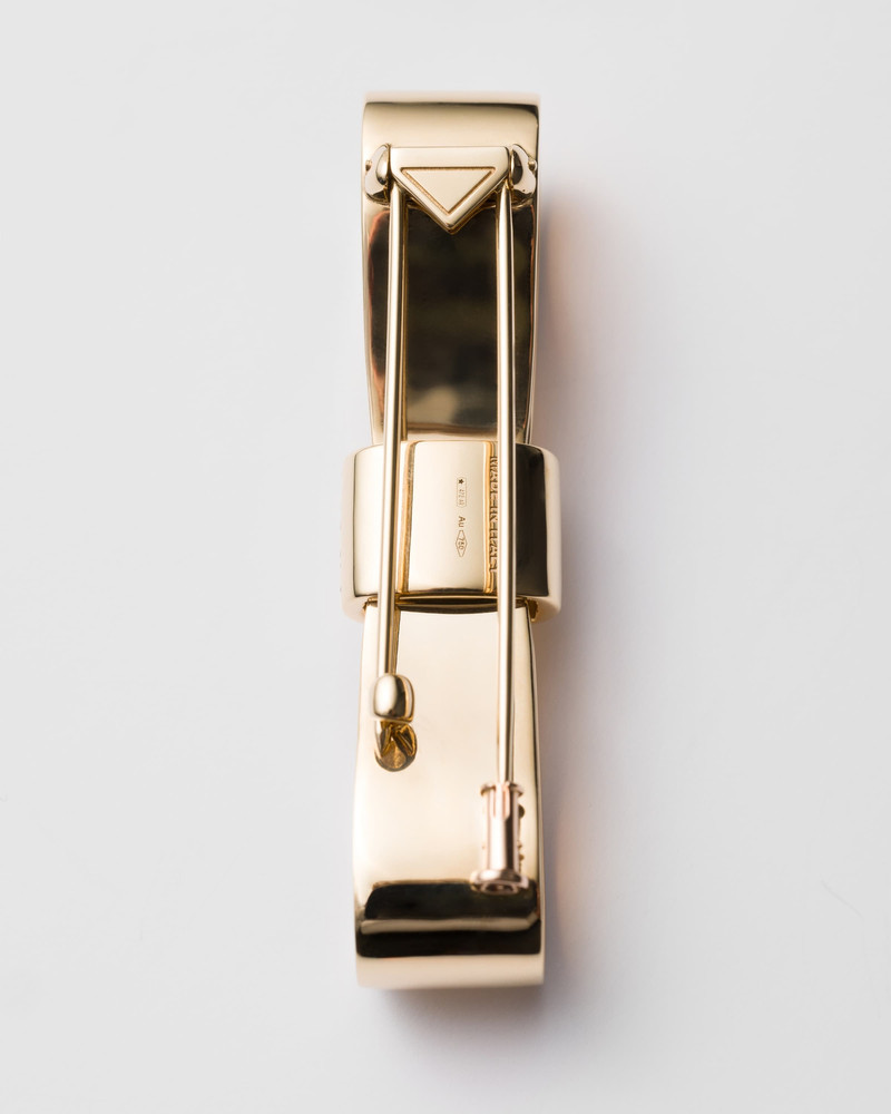 Prada Eternal Gold Bow brooch - yellow gold outlook