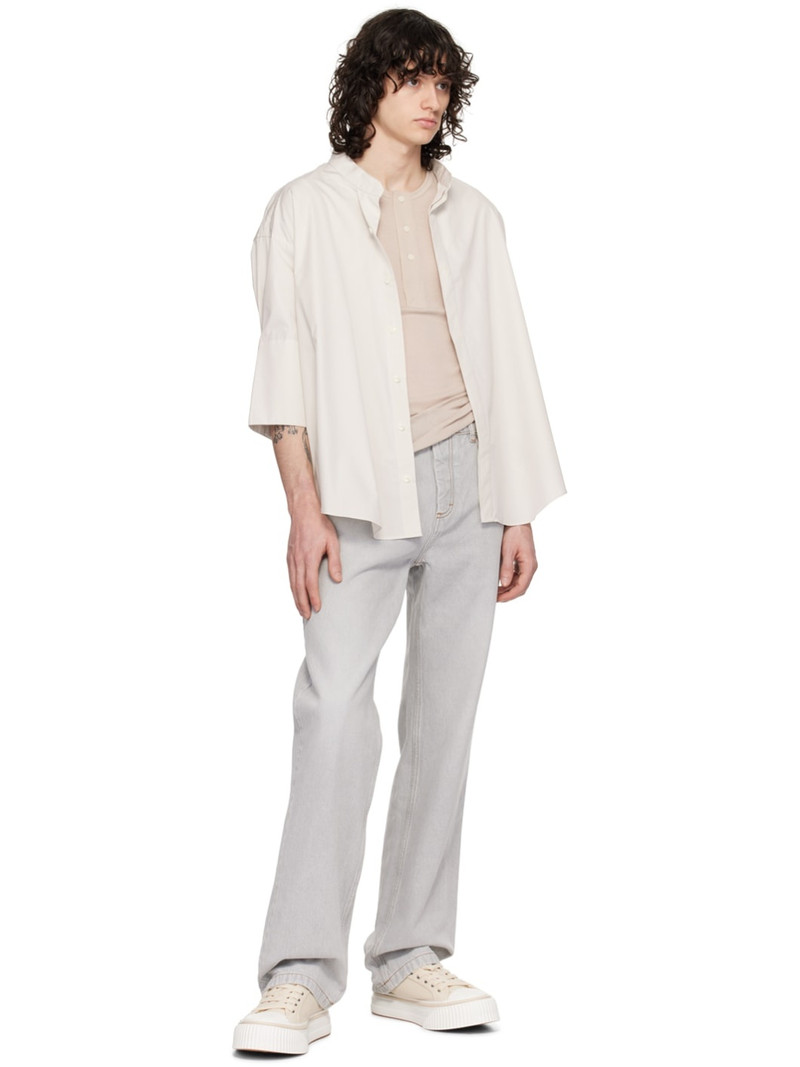 AMI Paris Off-White Oversized Shirt outlook