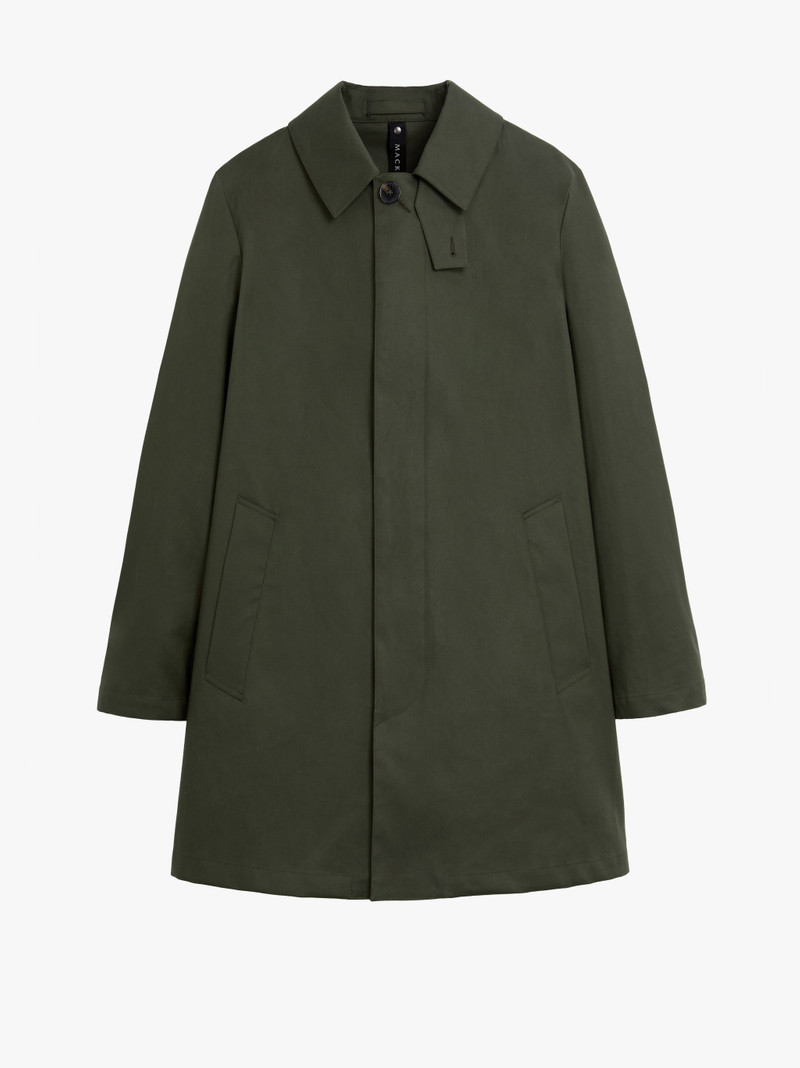 CAMBRIDGE BOTTLE GREEN RAINTEC COTTON SHORT COAT | GMC-100 1