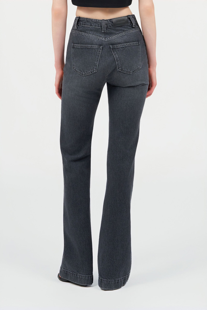 Flared Jeans with Snake Embroidery 4