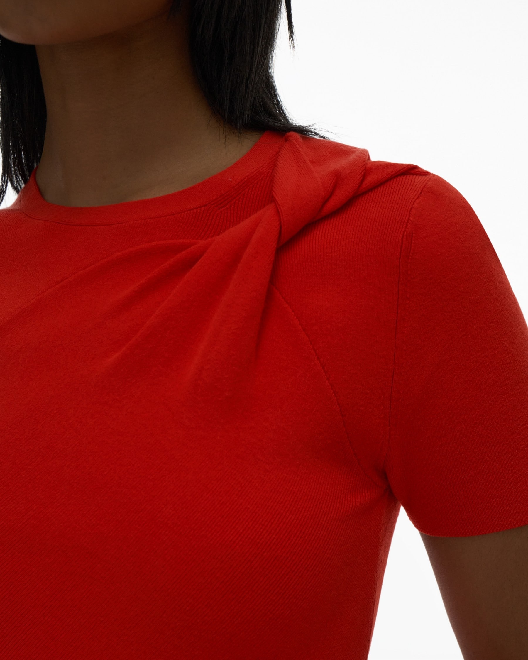 TWISTED ASYMMETRIC JERSEY DRESS - 6