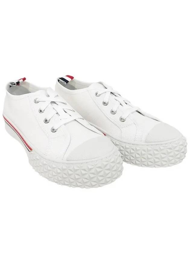 Thom Browne Striped Trim Lace-up Low Top Sneakers White