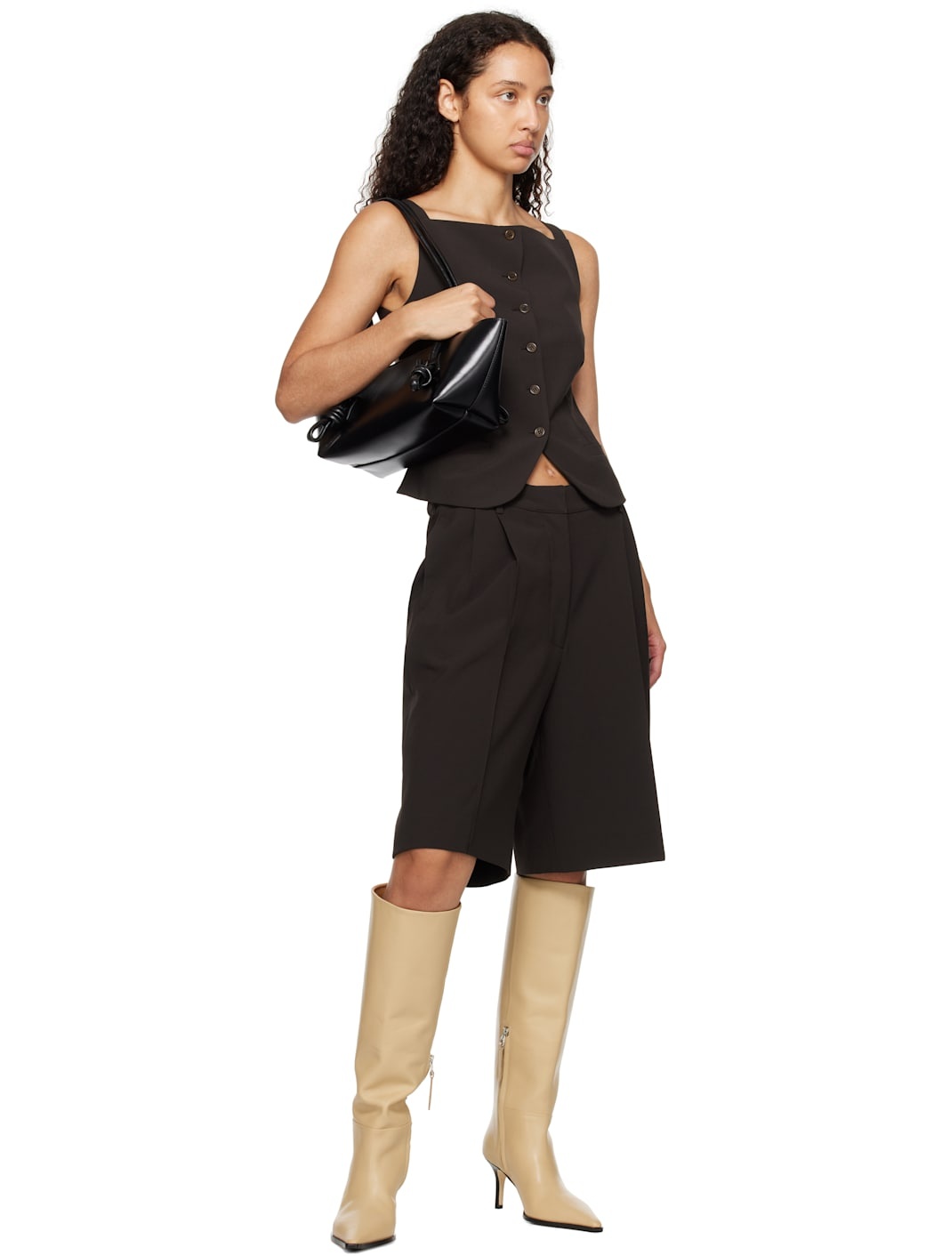 Beige Tula Leather Tall boots - 5