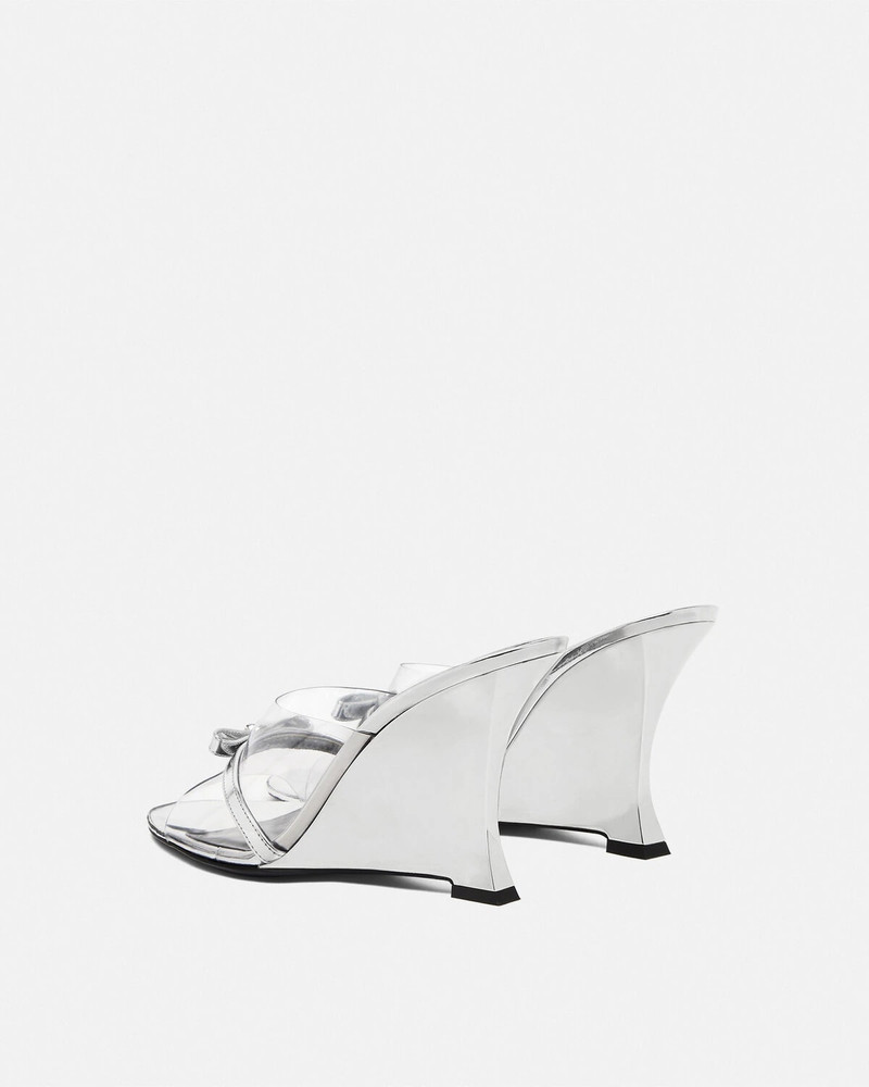 Gianni Ribbon Wedge Mules 3.7" / 95 mm 3